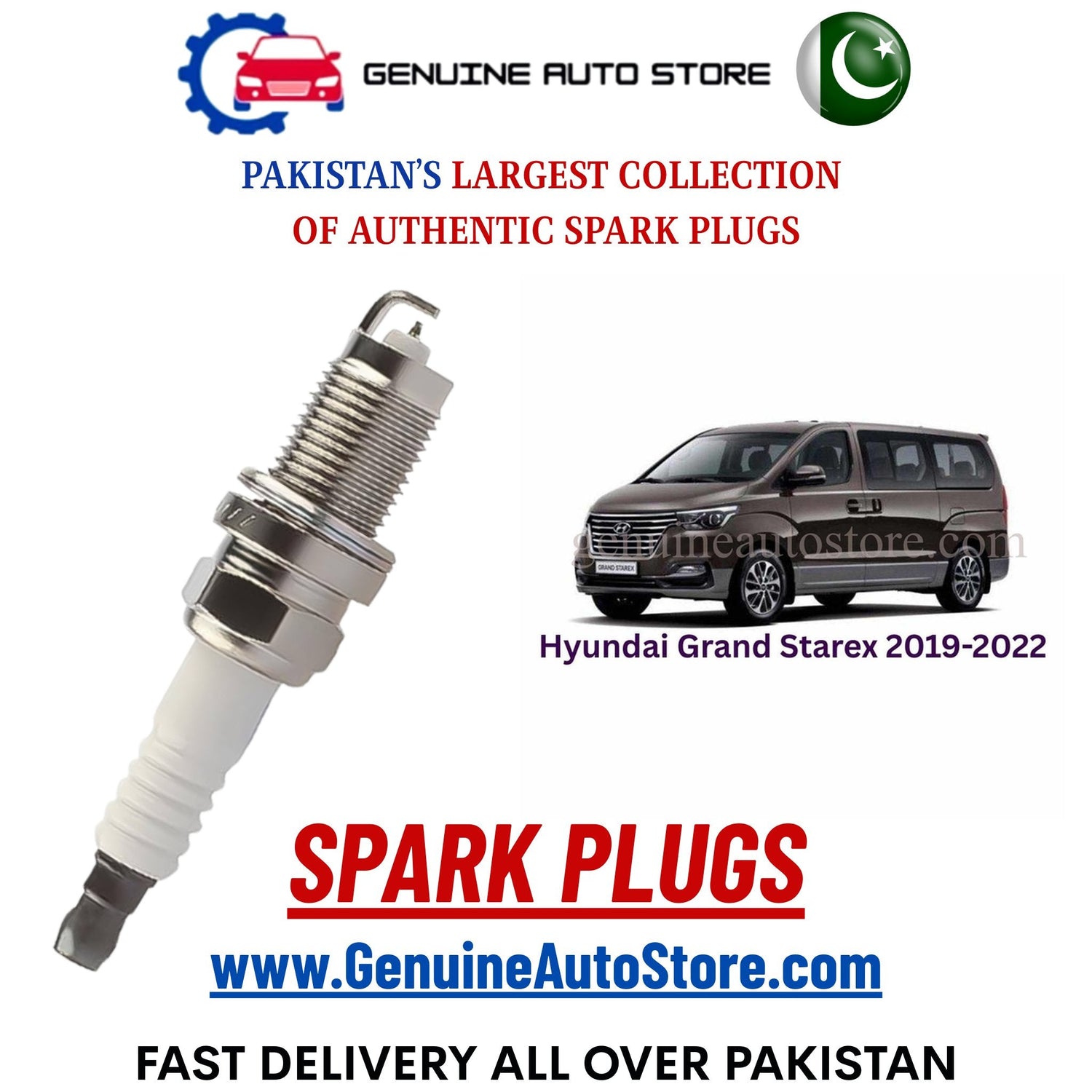 Original Iridium Hyundai Grand Starex 2019-2022 spark plugs in Pakistan