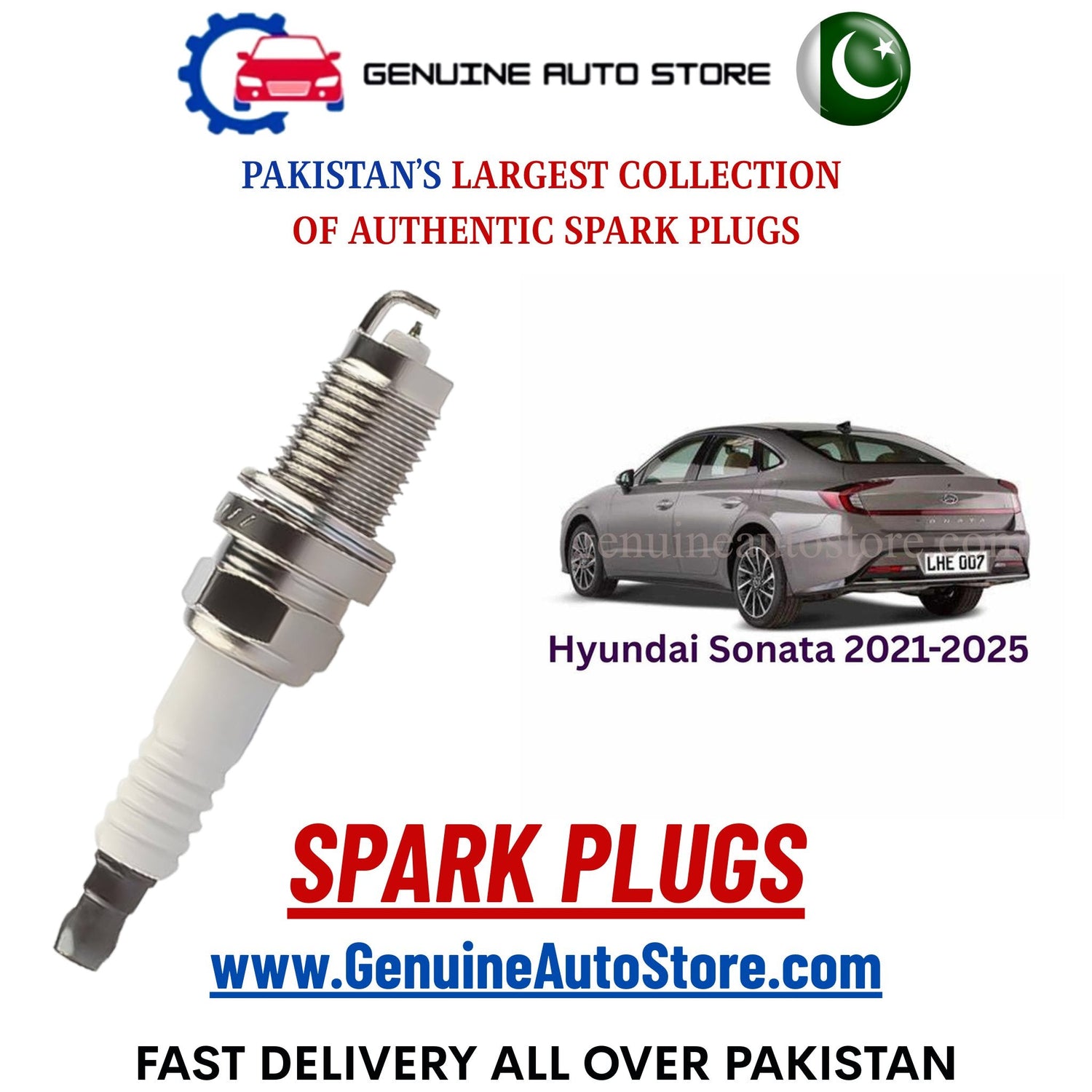 Original Iridium Hyundai Sonata 2021-2025 spark plugs in Pakistan