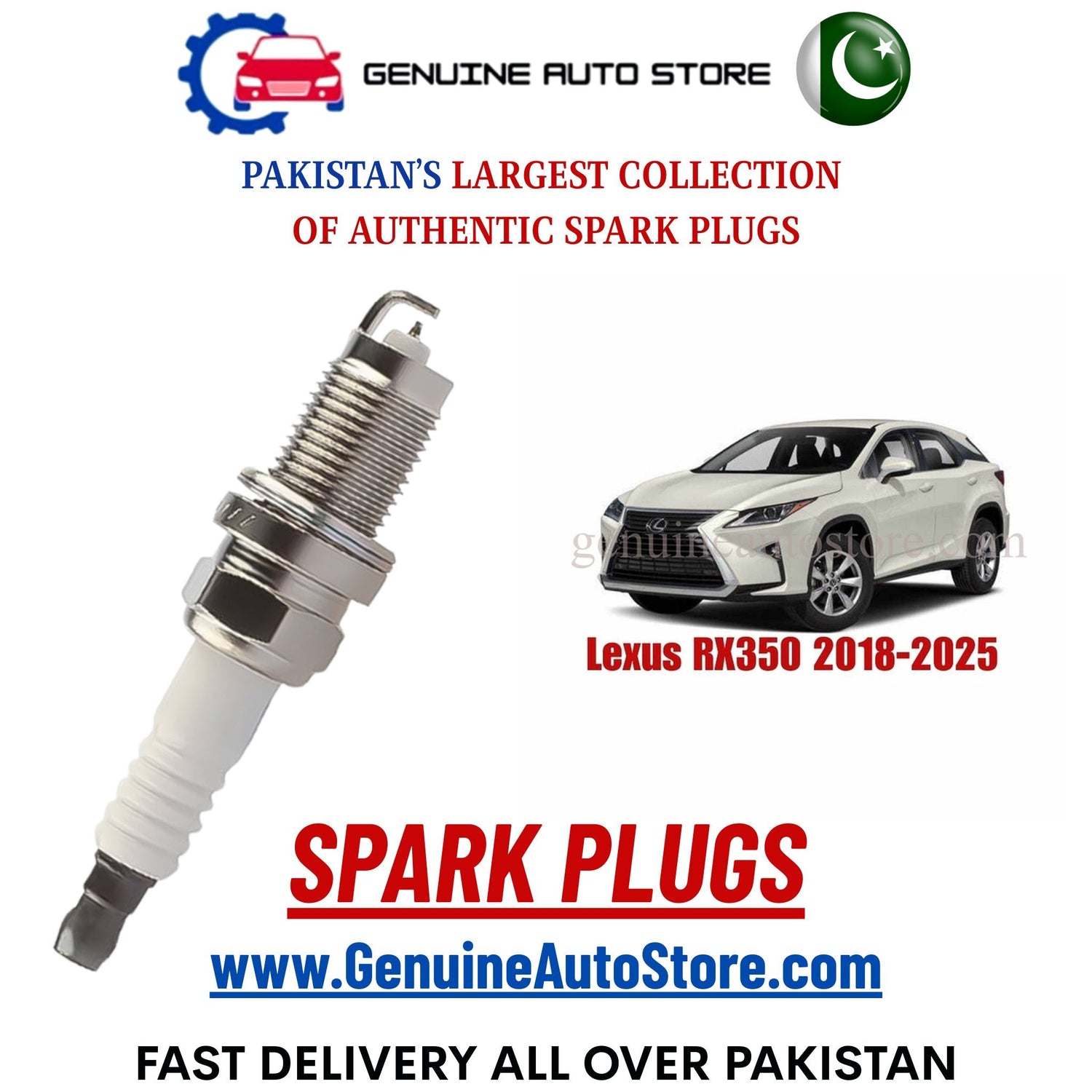 Original Iridium Lexus RX350 2018-2025 spark plugs in Pakistan
