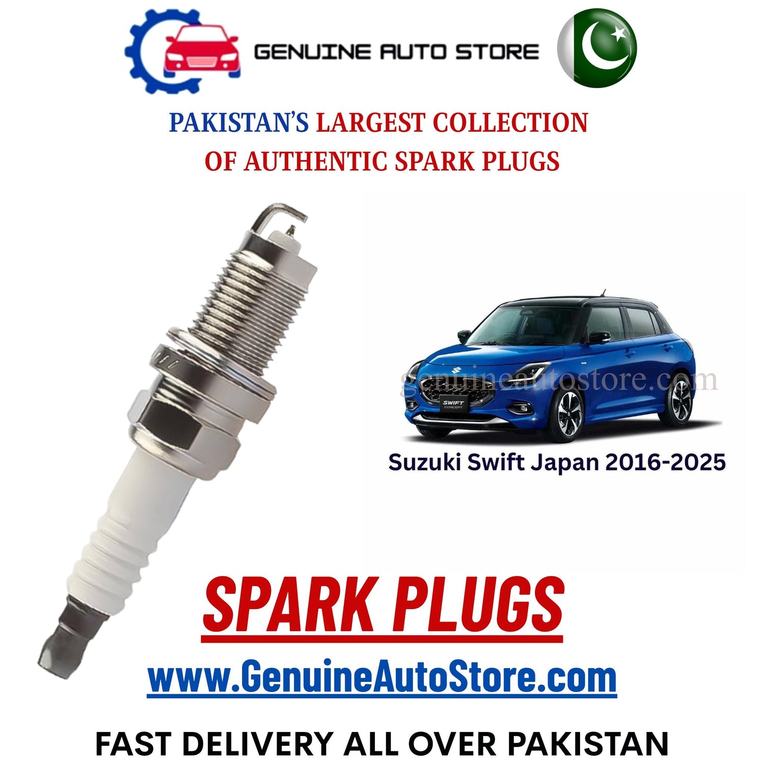 Original Iridium Suzuki Swift Japan 2016-2025 spark plugs in Pakistan