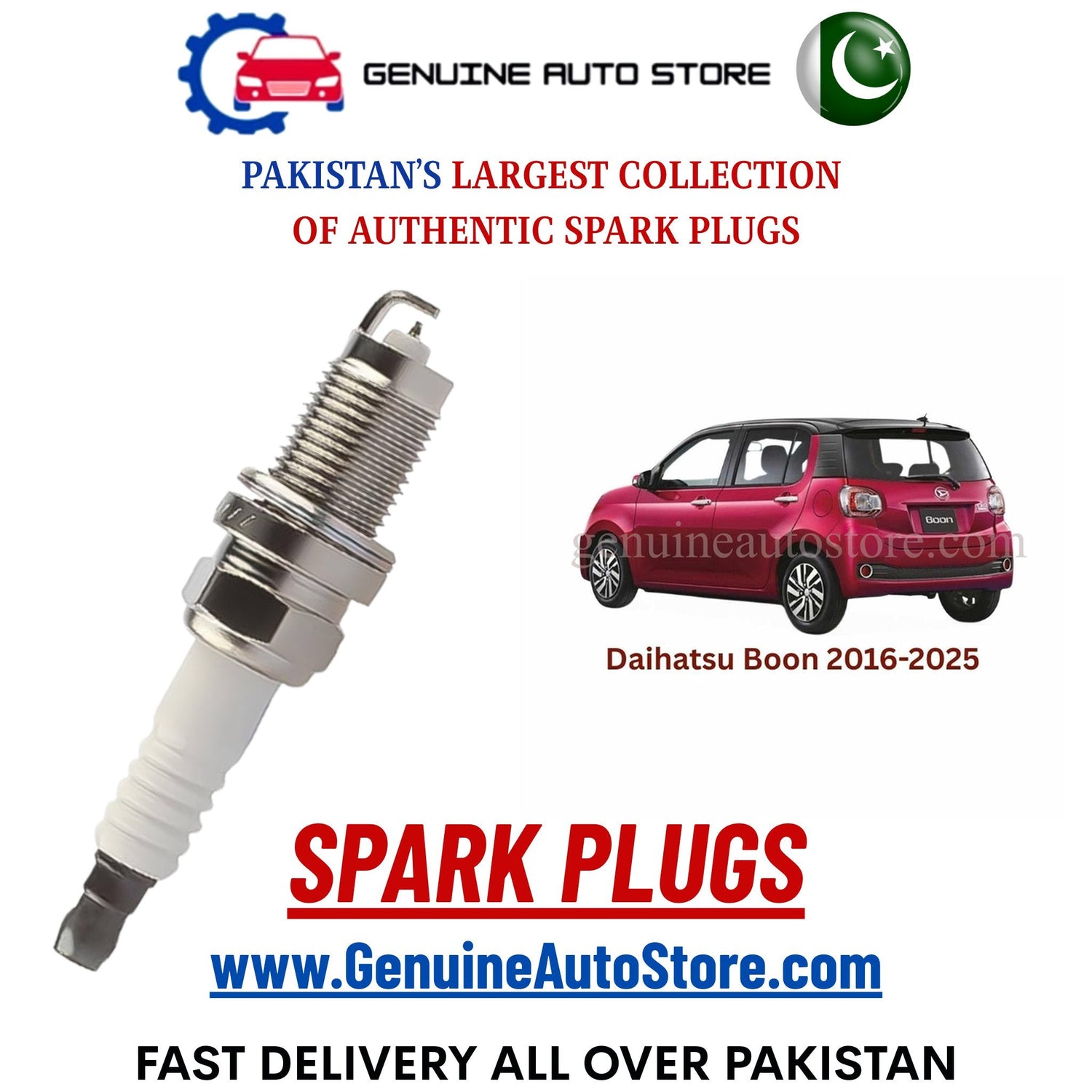 Original Iridium Daihatsu Boon 2016-2025 spark plugs in Pakistan
