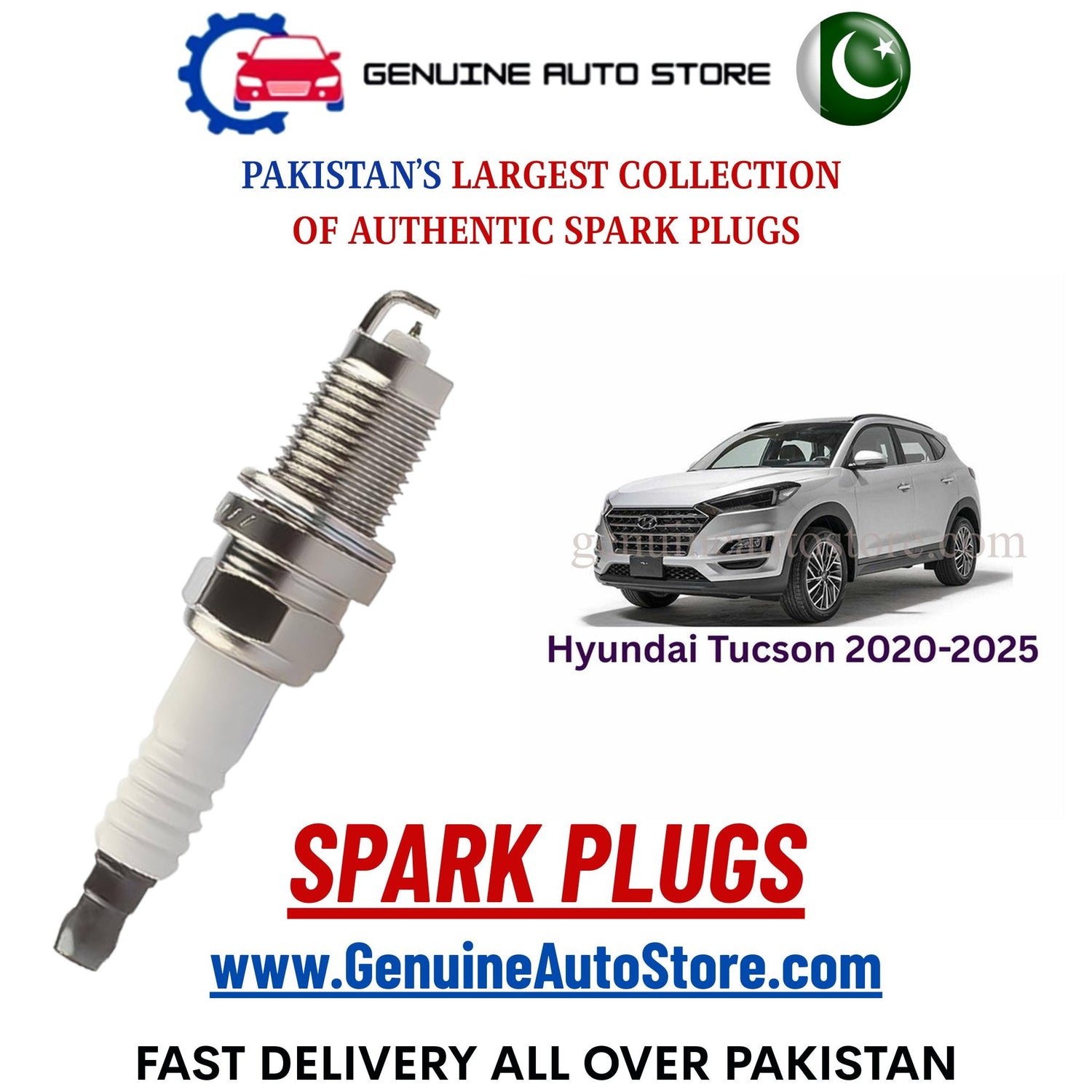 Original Iridium Hyundai Tucson 2020-2025 spark plugs in Pakistan