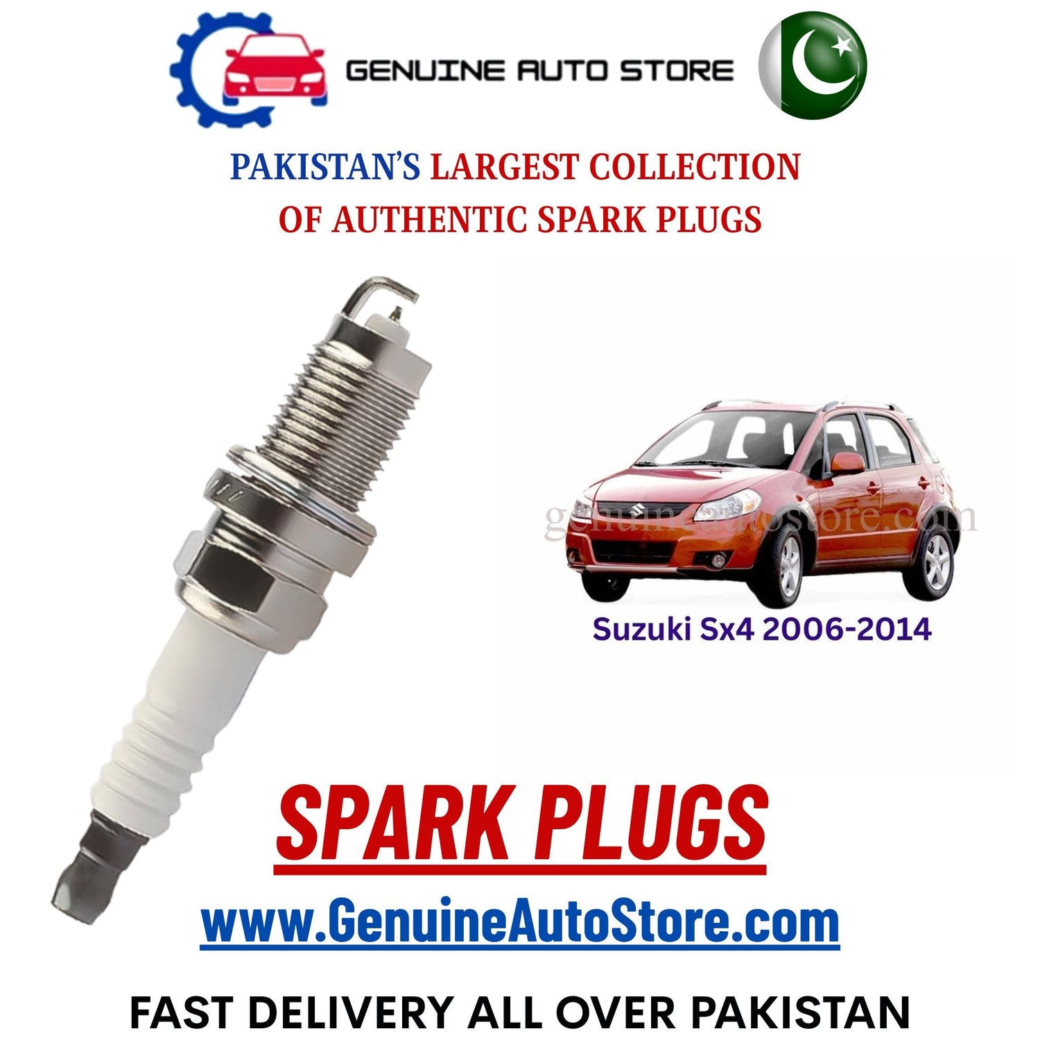 Original Iridium Suzuki Sx4 2006-2014 spark plugs in Pakistan