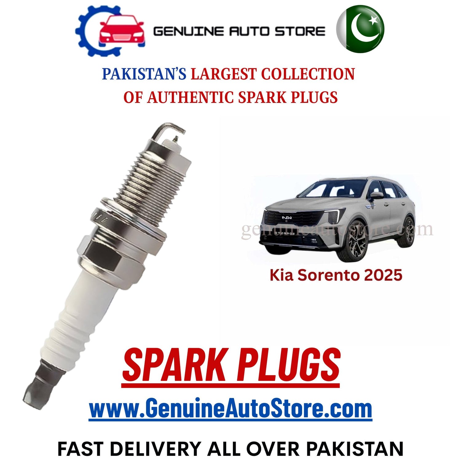 Original Iridium Kia Sorento 2025 spark plugs in Pakistan
