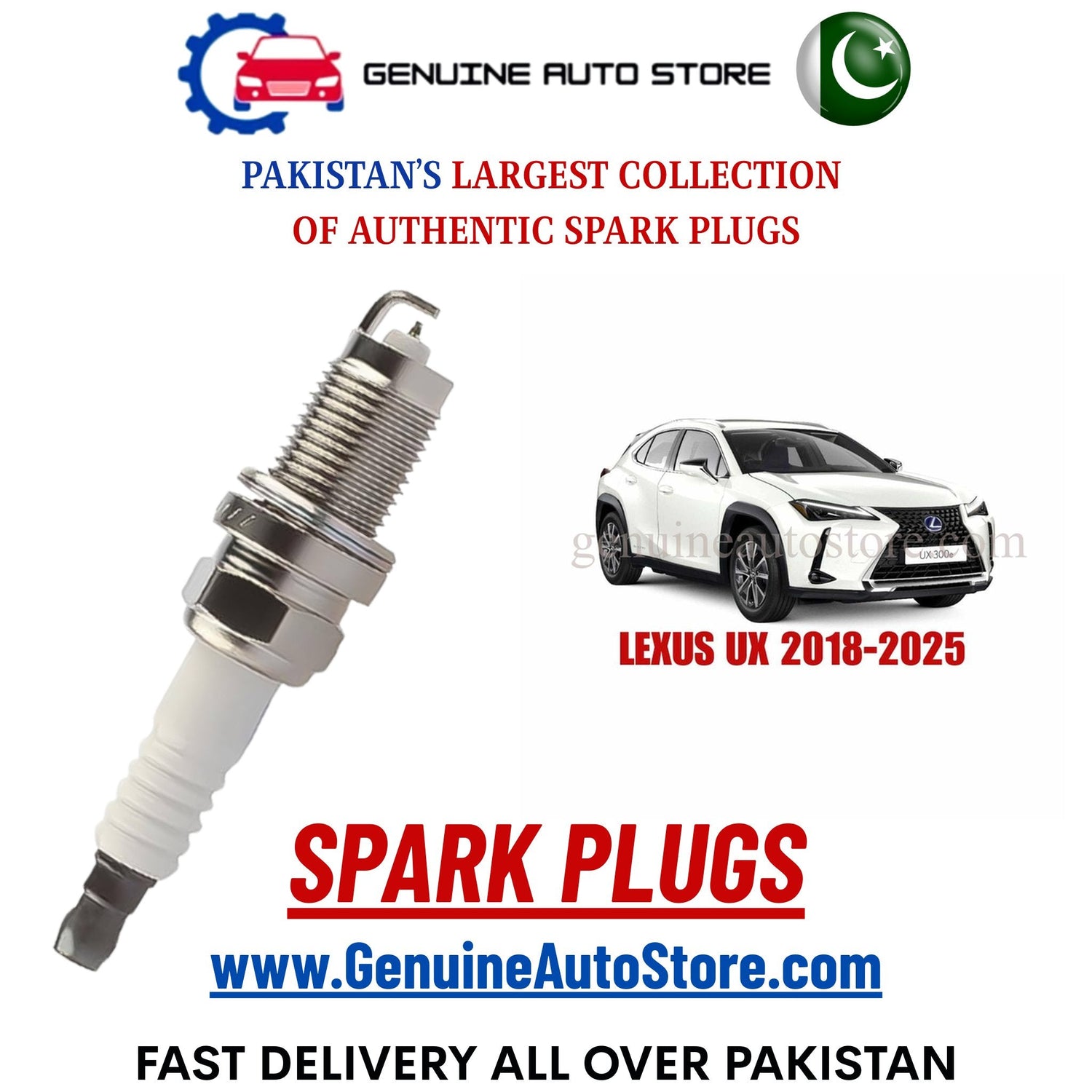 Original Iridium LEXUS UX 2018-2025 spark plugs in Pakistan