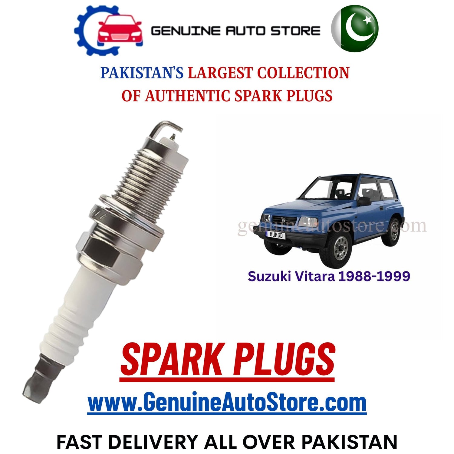 Original Iridium Suzuki Vitara 1988-1999 spark plugs in Pakistan