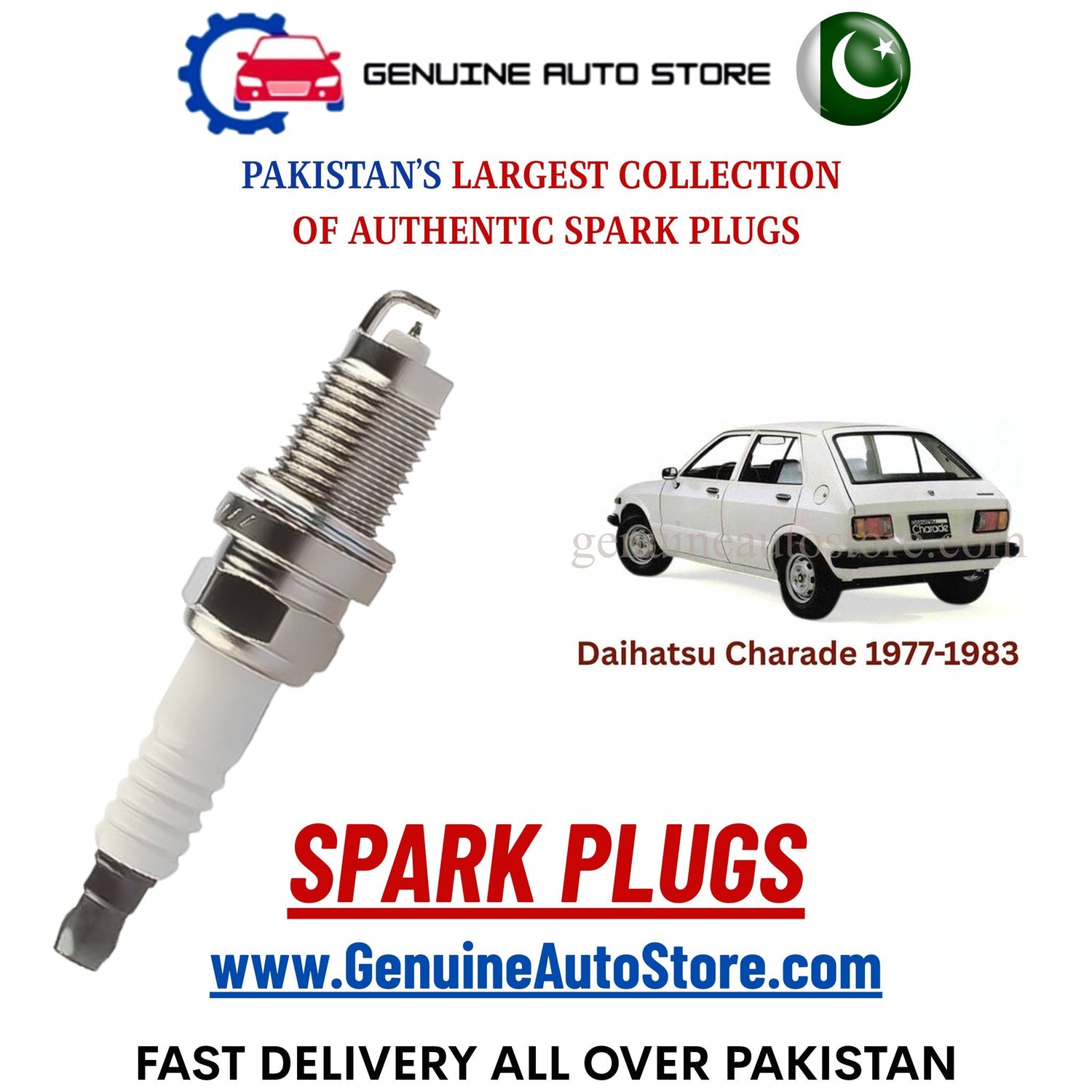 Original Iridium Daihatsu Charade 1977-1983 spark plugs in Pakistan