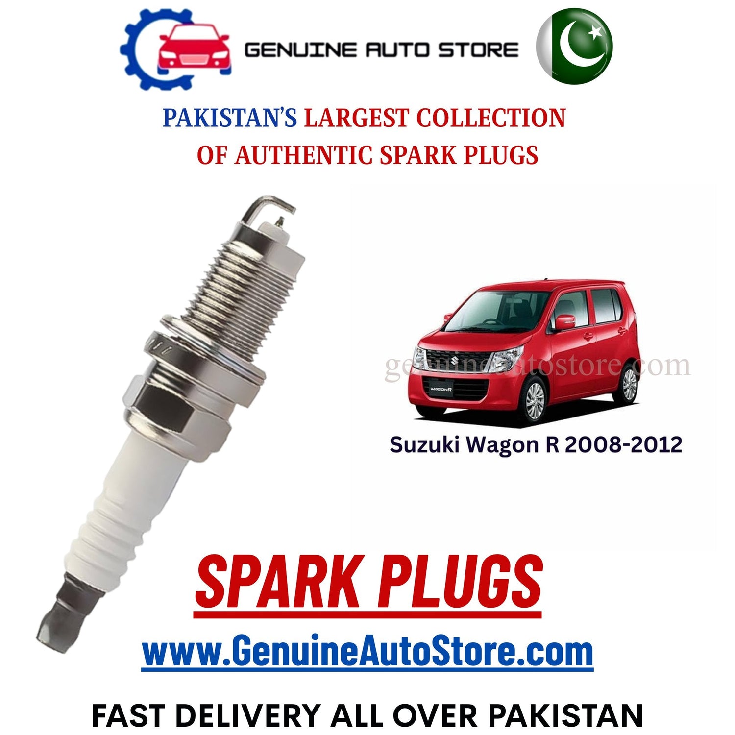 Original Iridium Suzuki Wagon R 2008-2012 spark plugs in Pakistan
