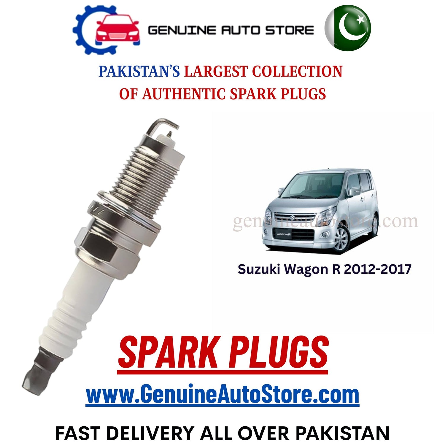 Original Iridium Suzuki Wagon R 2012-2017 spark plugs in Pakistan