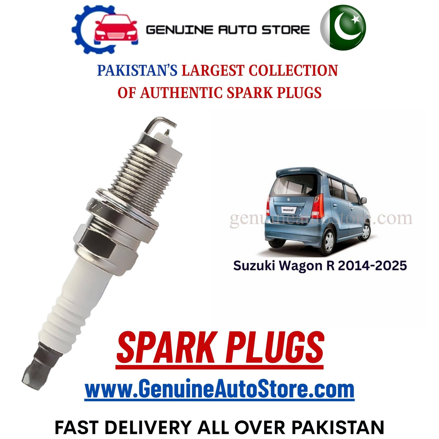 Original Iridium Suzuki Wagon R 2014-2025 spark plugs in Pakistan