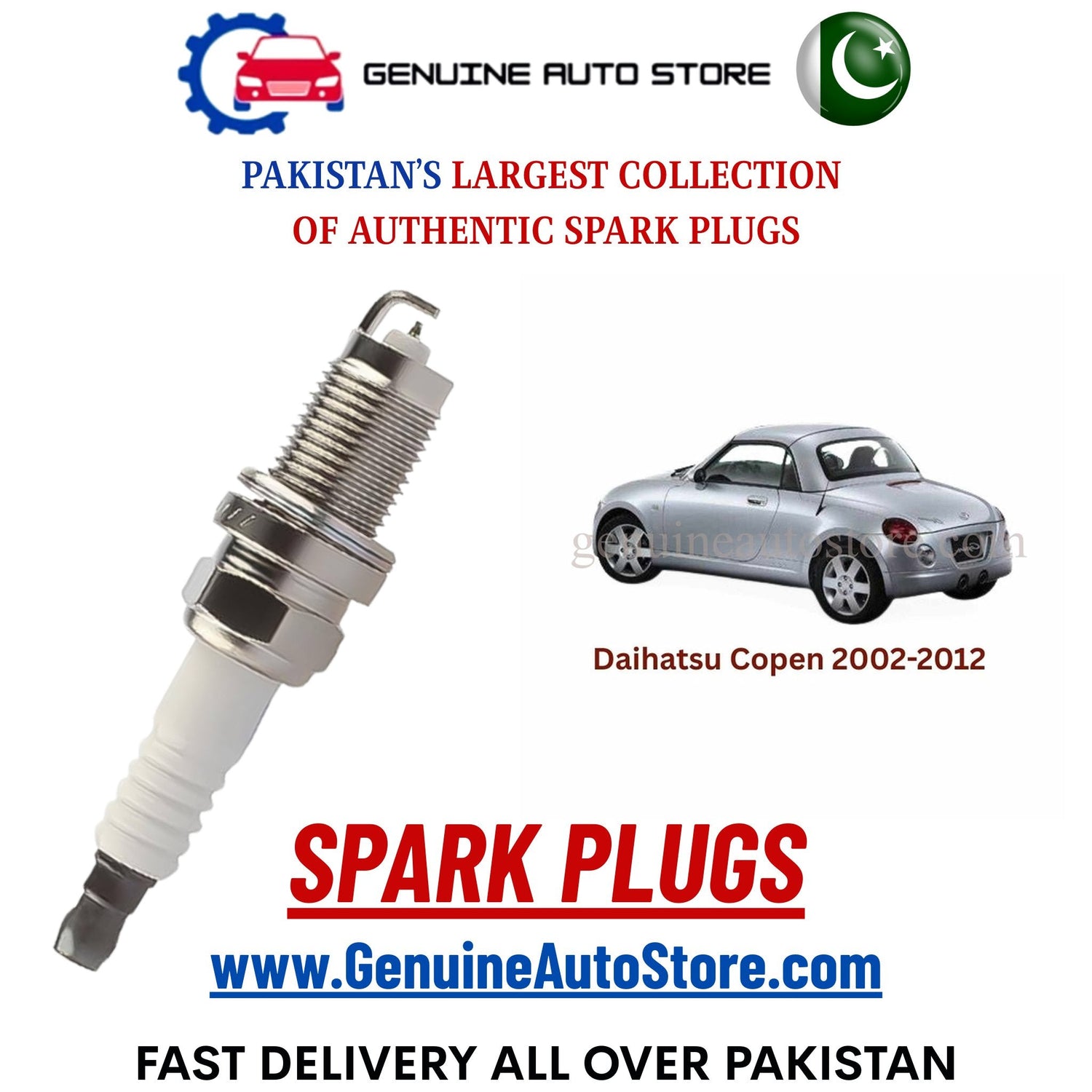 Original Iridium Daihatsu Copen 2002-2012 spark plugs in Pakistan