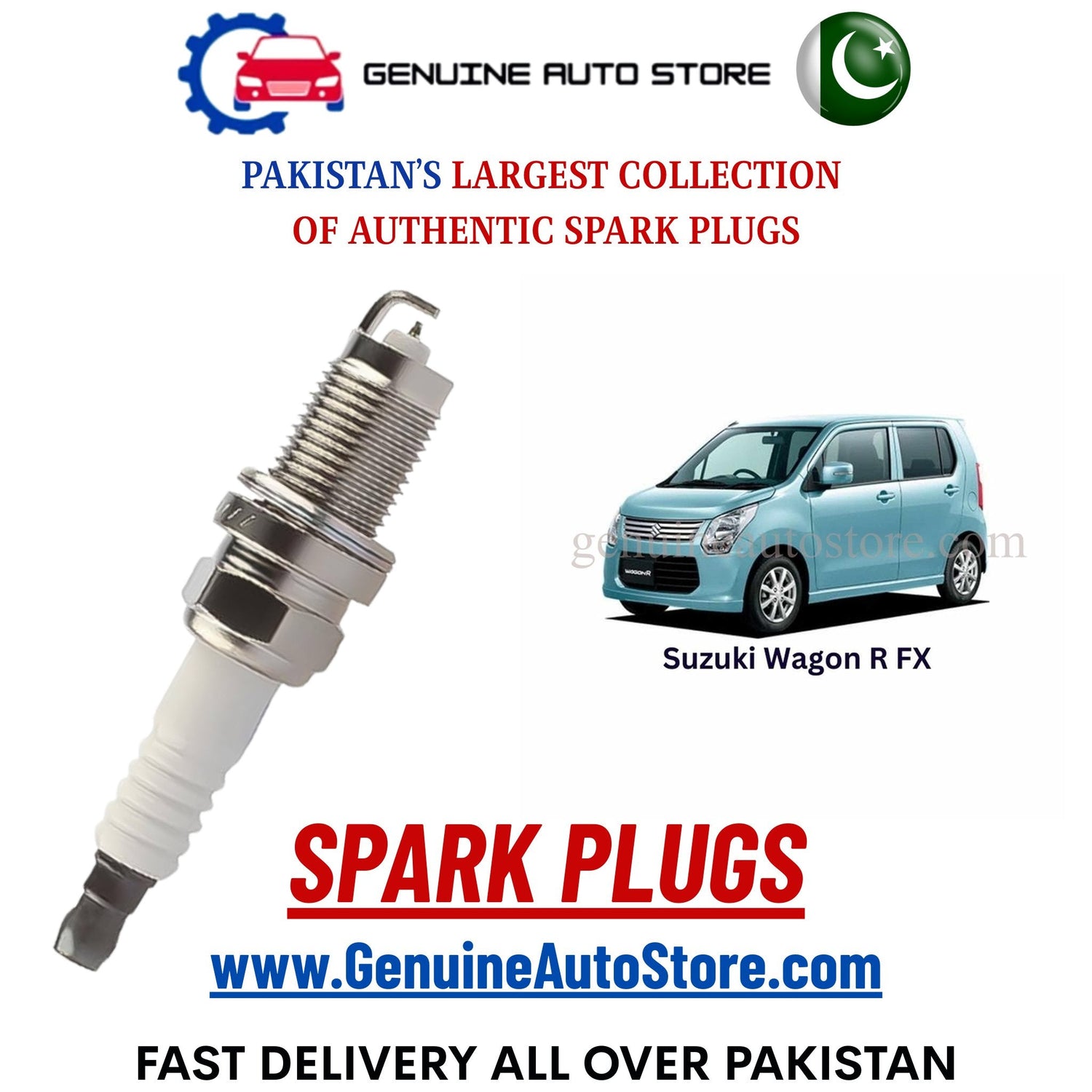 Original Iridium Suzuki Wagon R FX spark plugs in Pakistan