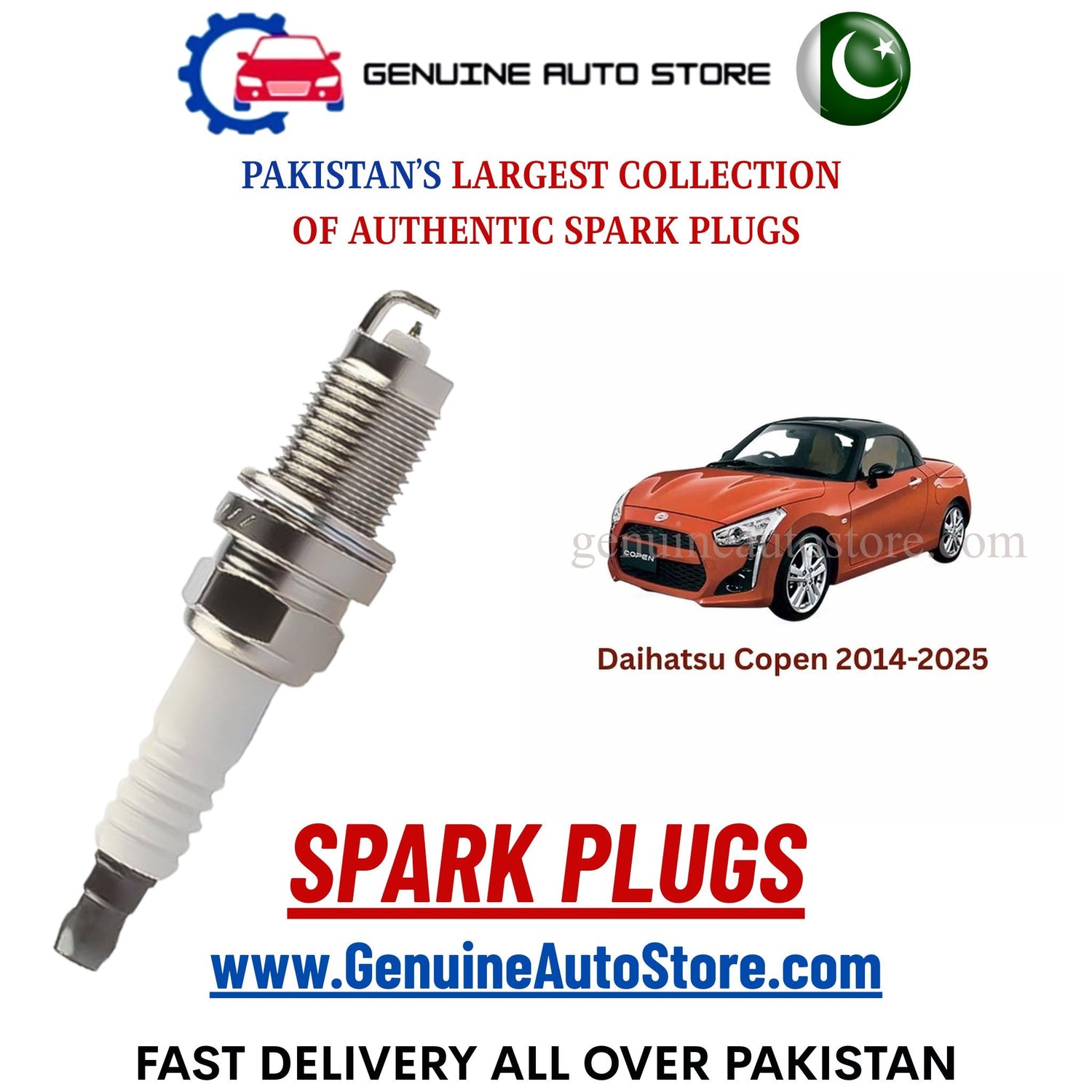 Original Iridium Daihatsu Copen 2014-2025 spark plugs in Pakistan