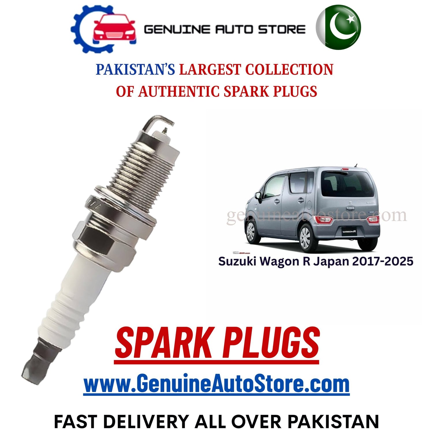 Original Iridium Suzuki Wagon R Japan 2017-2025 spark plugs in Pakistan