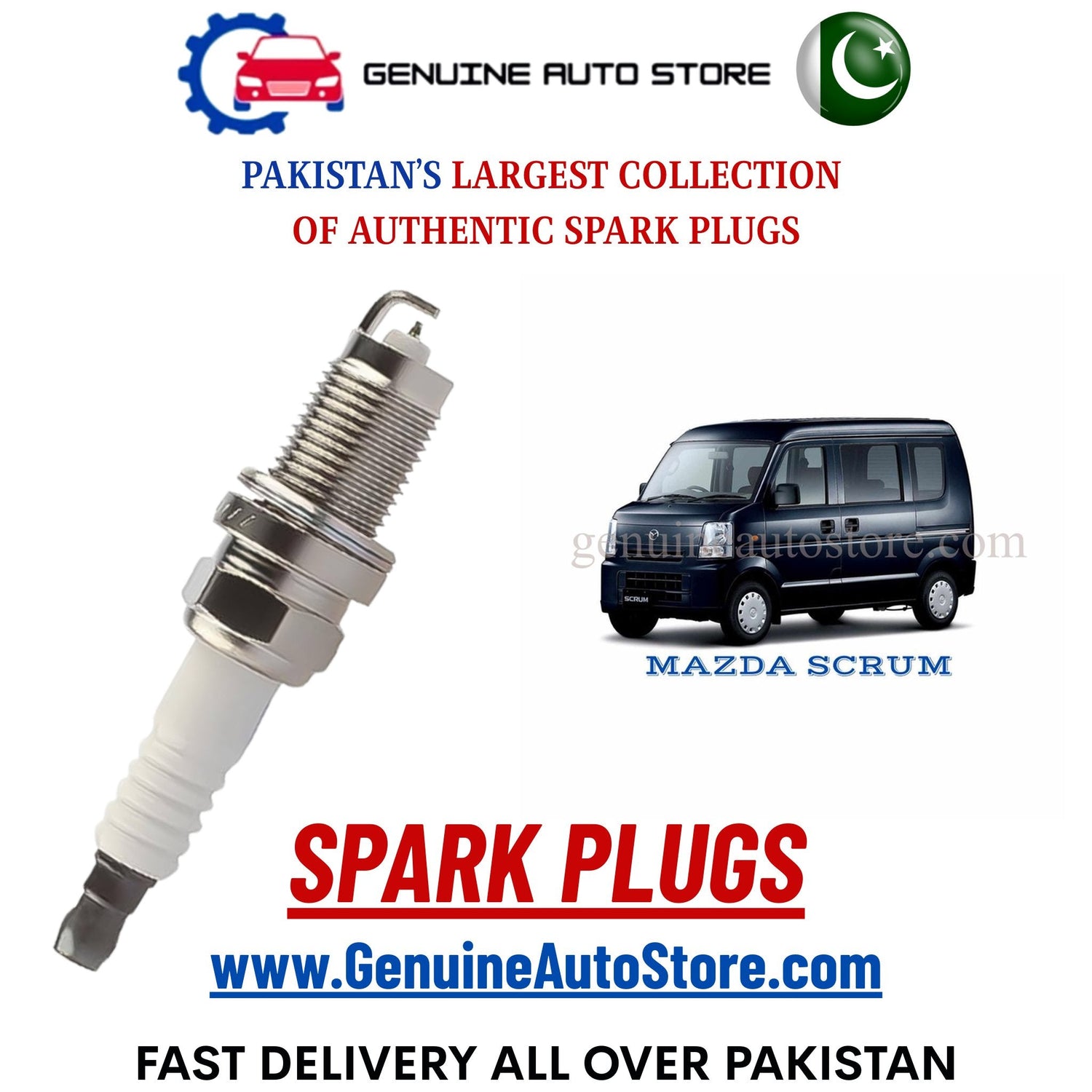 Original Iridium MAZDA SCRUM spark plugs in Pakistan