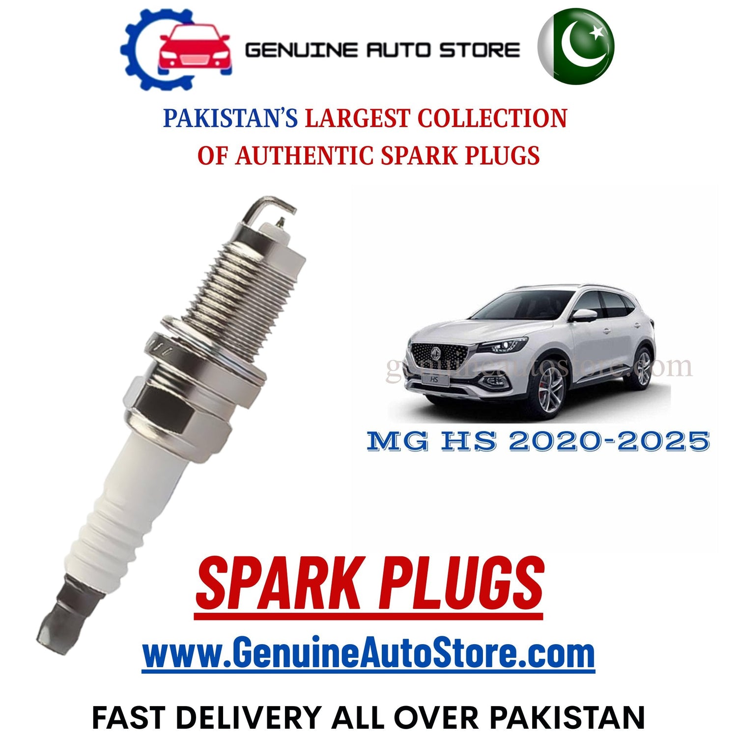 Original Iridium MG HS 2020-2025 spark plugs in Pakistan