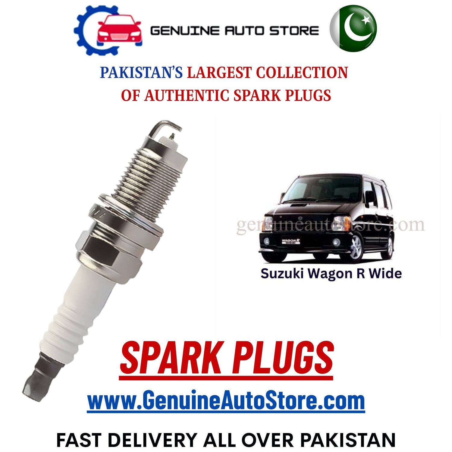 Original Iridium Suzuki Wagon R Wide spark plugs in Pakistan