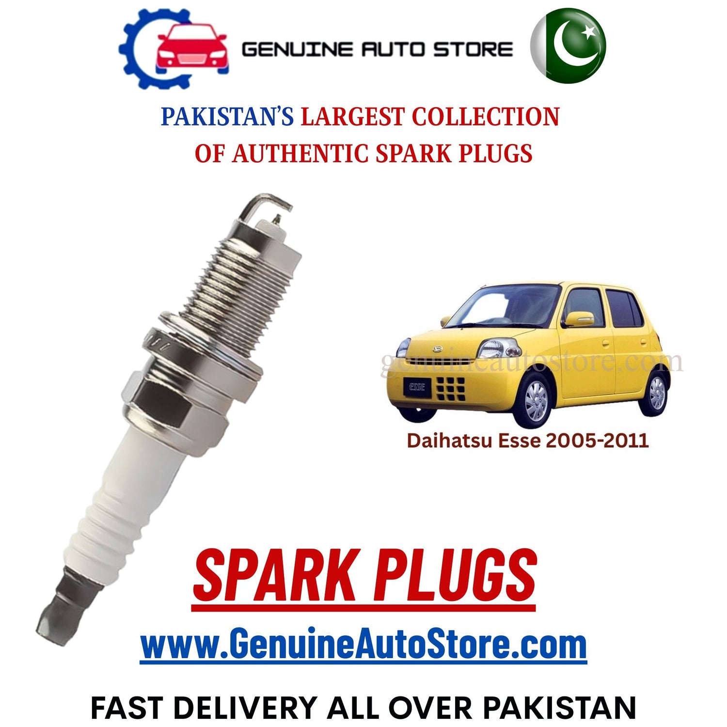Original Iridium Daihatsu Esse 2005-2011 spark plugs in Pakistan