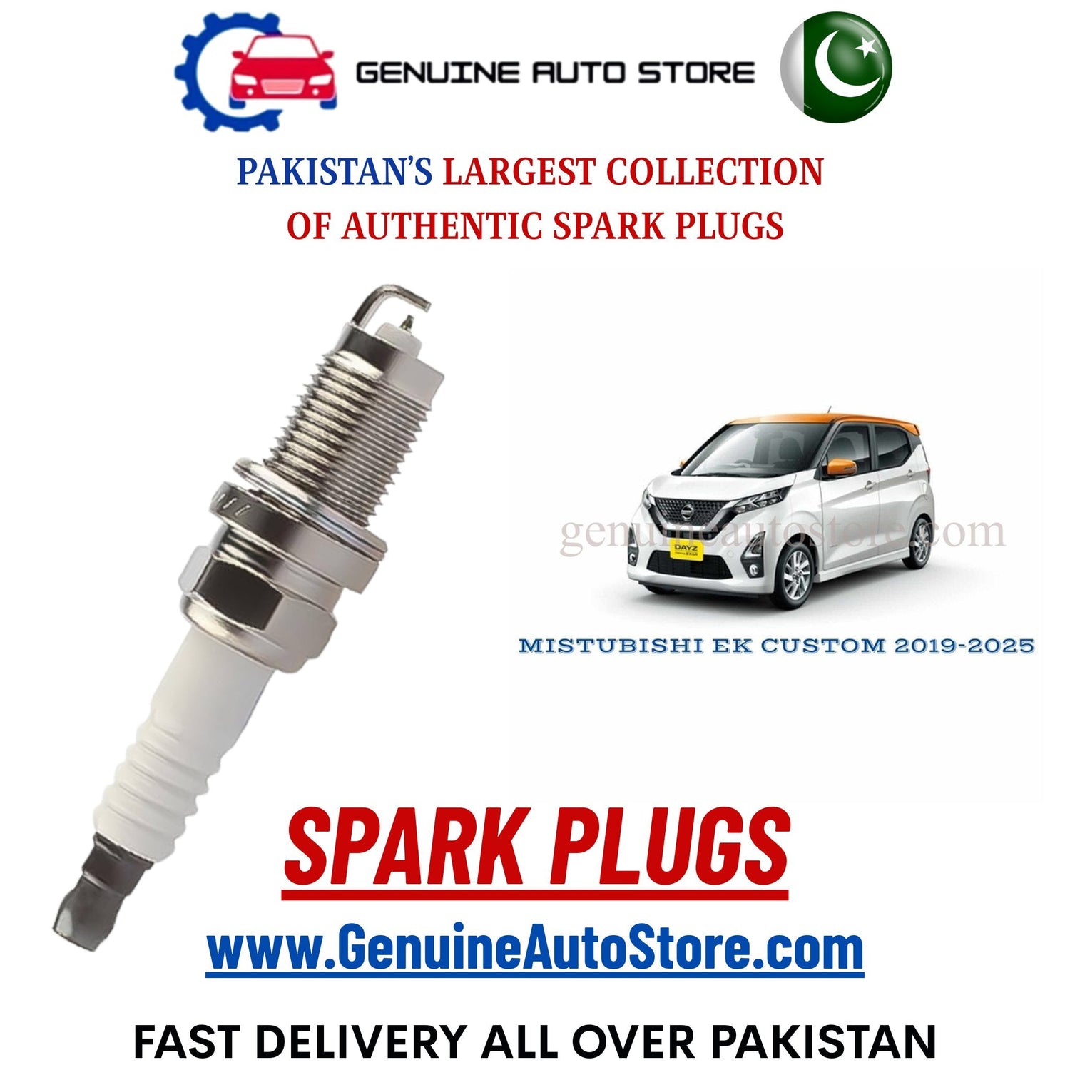 Original Iridium MISTUBISHI EK CUSTOM 2019-2025 spark plugs in Pakistan