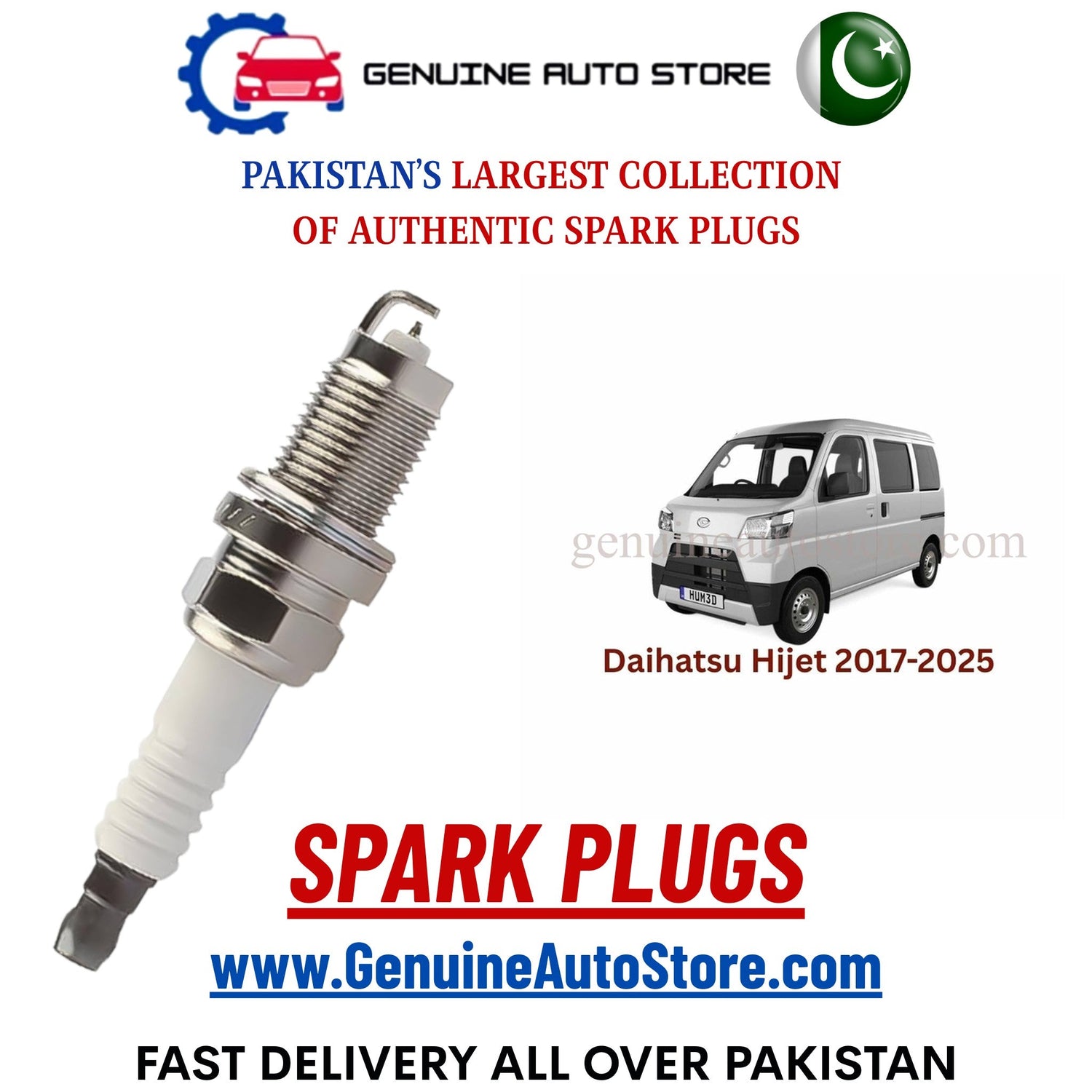 Original Iridium Daihatsu Hijet 2017-2025 spark plugs in Pakistan