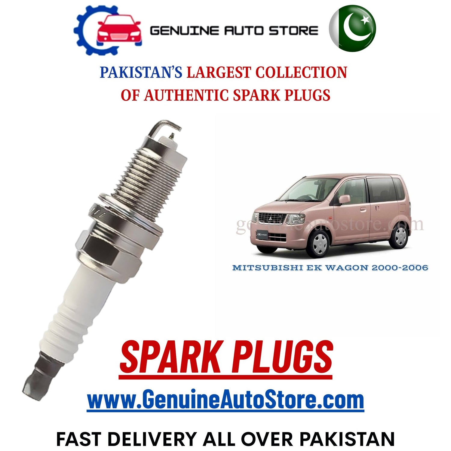 Original Iridium MISTUBISHI EK WAGON 2000-2006 spark plugs in Pakistan