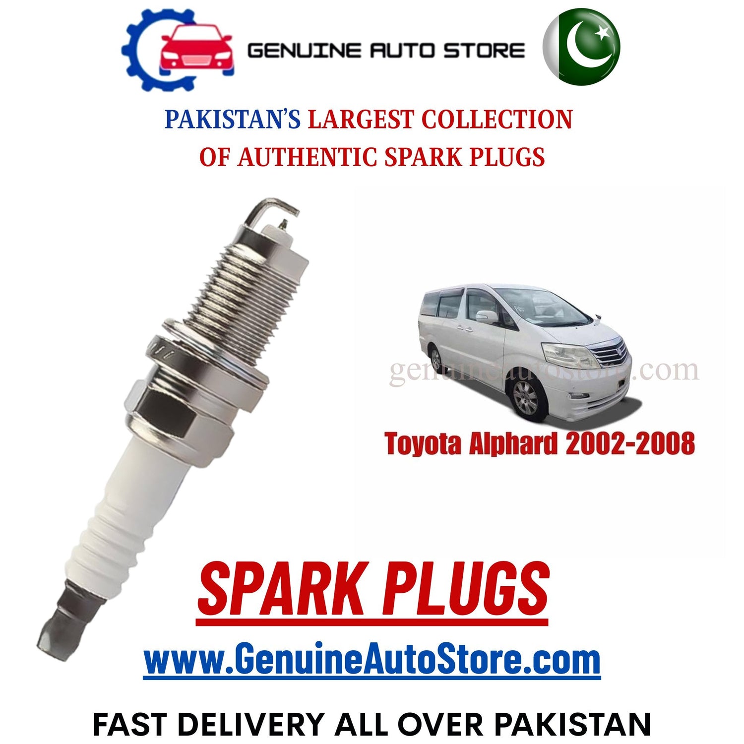 Original Iridium Toyota Alphard 2002-2008 spark plugs in Pakistan