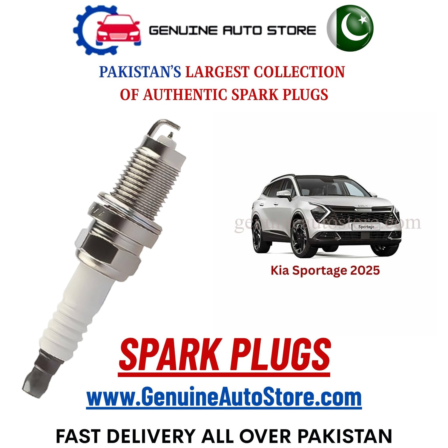 Original Iridium Kia Sportage 2025 spark plugs in Pakistan