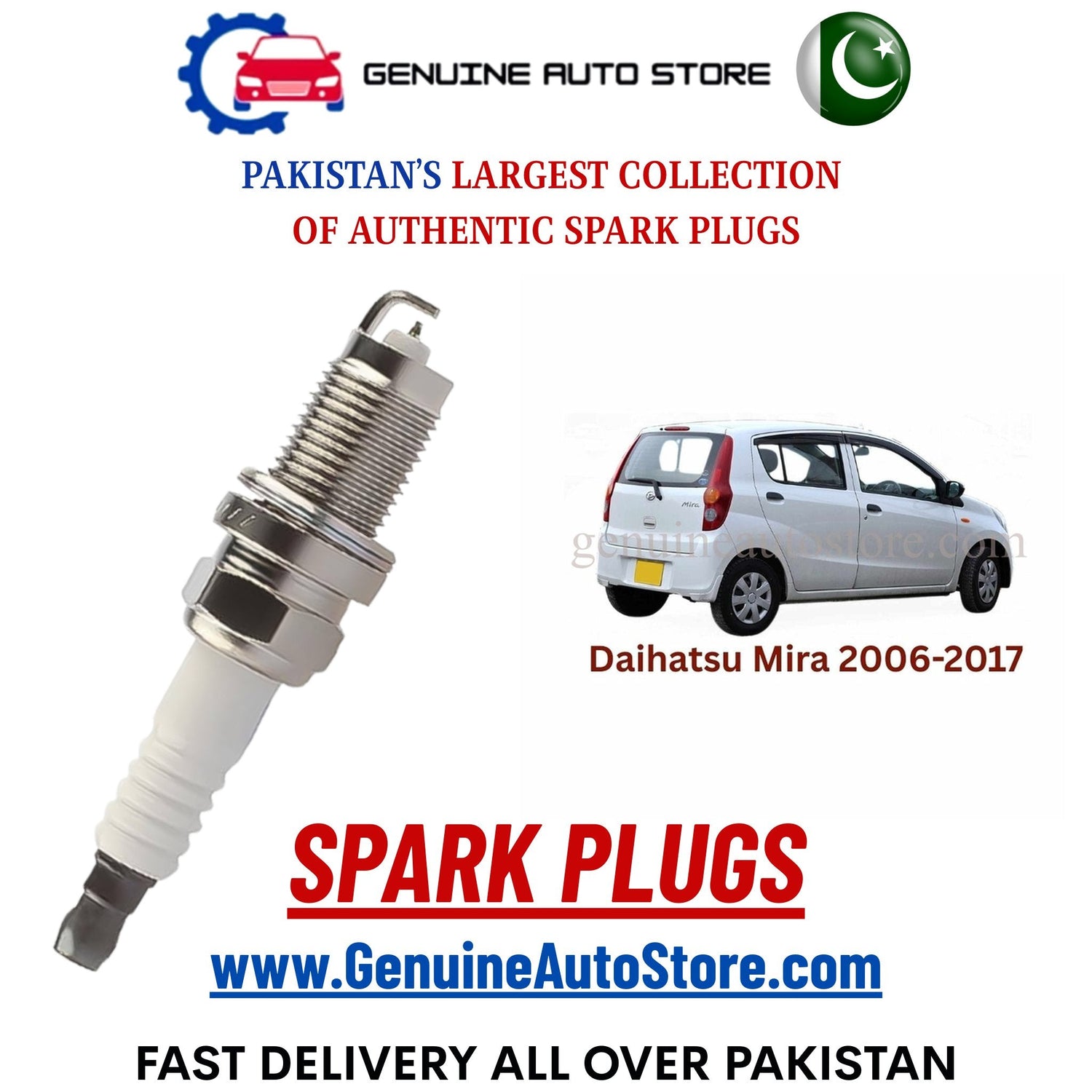 Original Iridium Daihatsu Mira 2006-2017 spark plugs in Pakistan