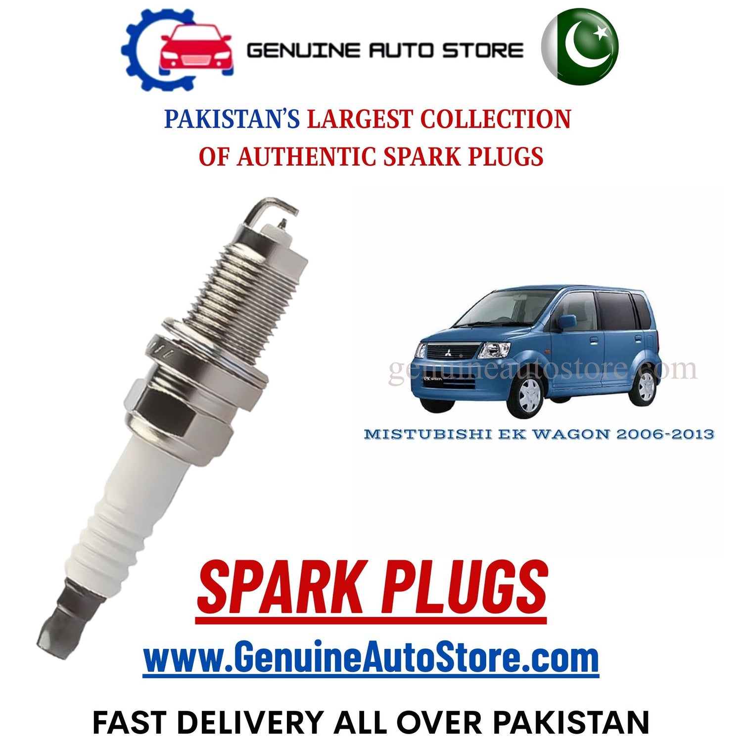 Original Iridium MISTUBISHI EK WAGON 2006-2013 spark plugs in Pakistan