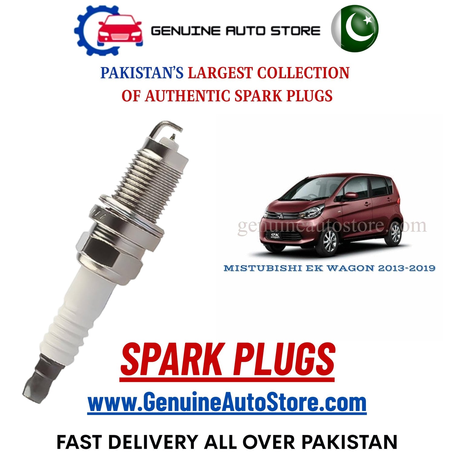 Original Iridium MISTUBISHI EK WAGON 2013-2019 spark plugs in Pakistan