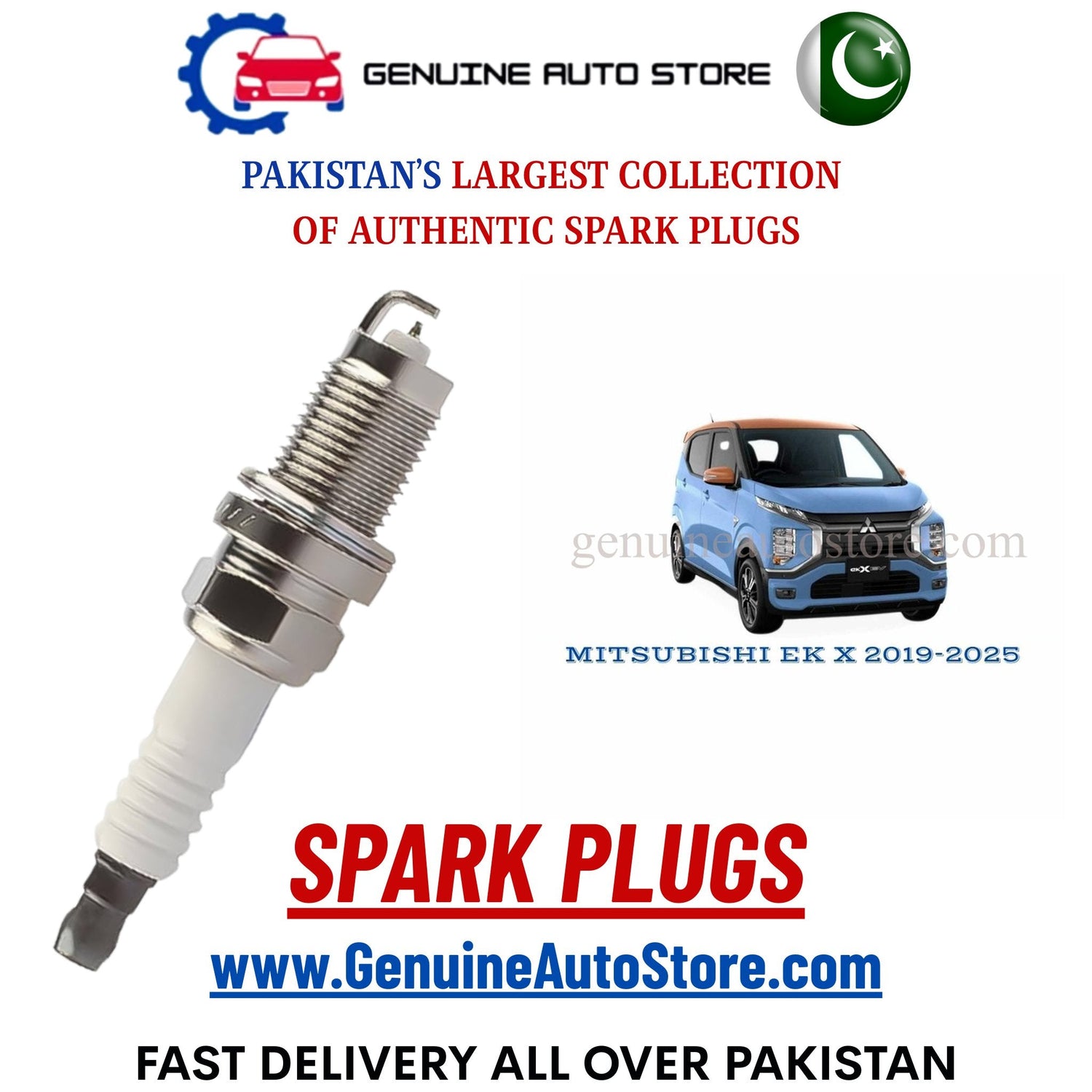 Original Iridium MITSUBISHI EK X 2019-2025 spark plugs in Pakistan