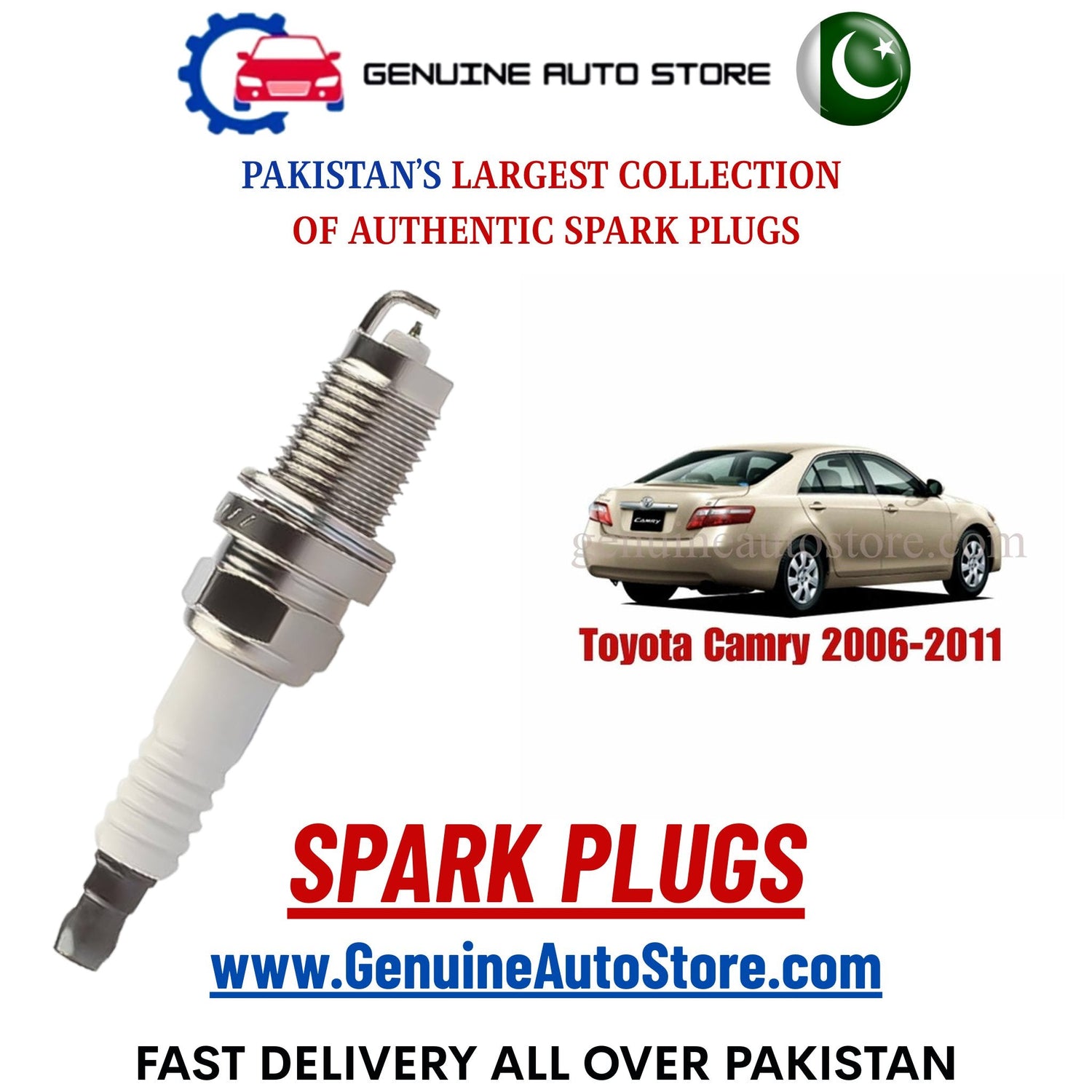 Original Iridium Toyota Camry 2006-2011 spark plugs in Pakistan
