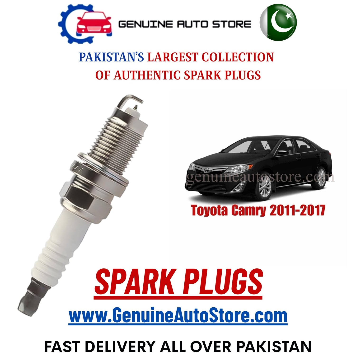 Original Iridium Toyota Camry 2011-2017 spark plugs in Pakistan