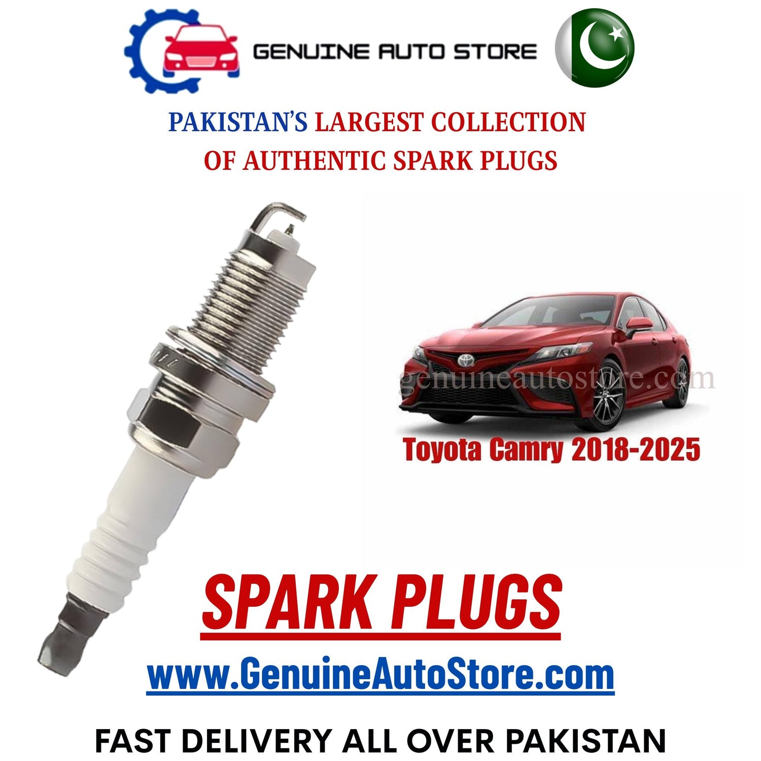 Original Iridium Toyota Camry 2018-2025 spark plugs in Pakistan