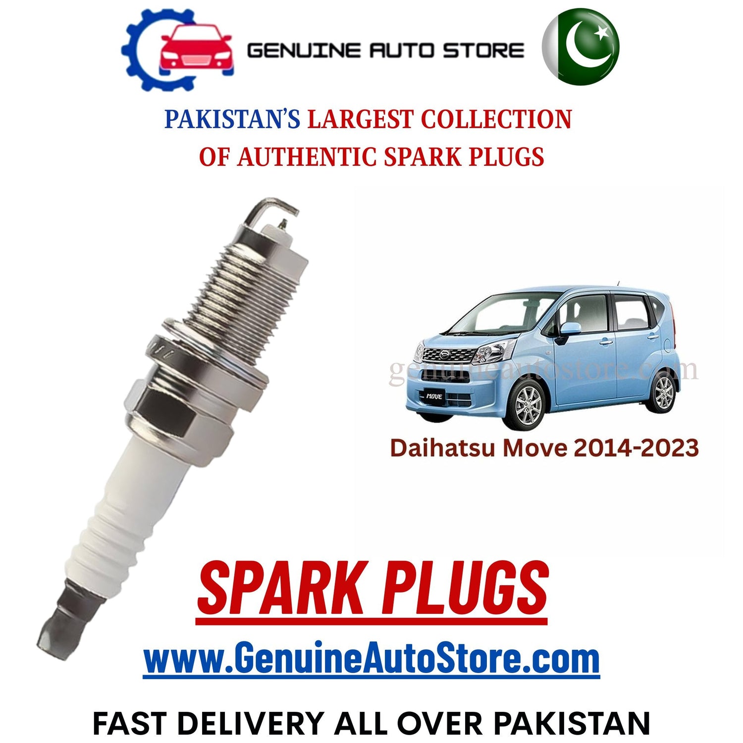 Original Iridium Daihatsu Move 2014-2023 spark plugs in Pakistan