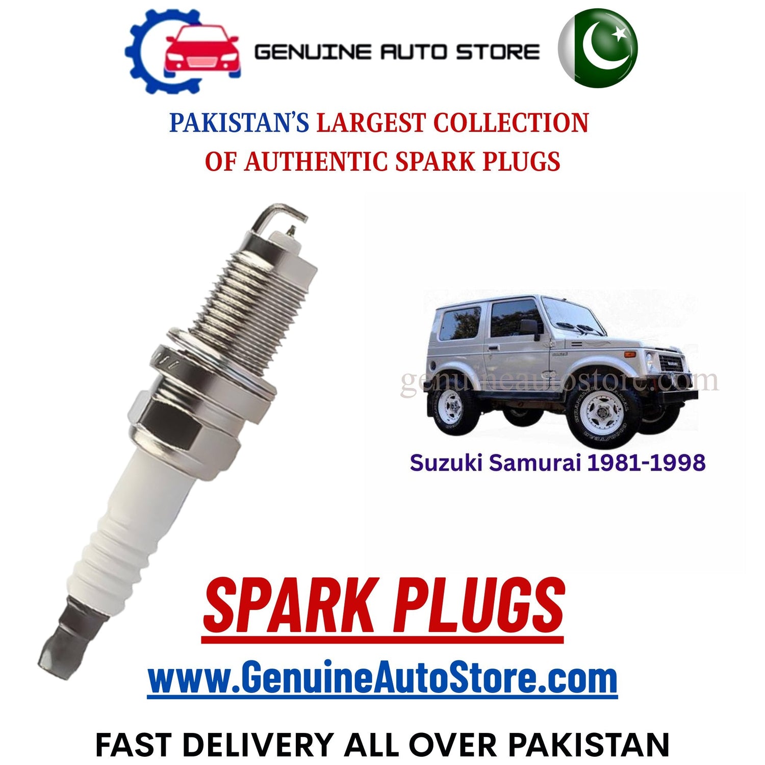 Original Iridium Suzuki Samurai 1981-1998 spark plugs in Pakistan