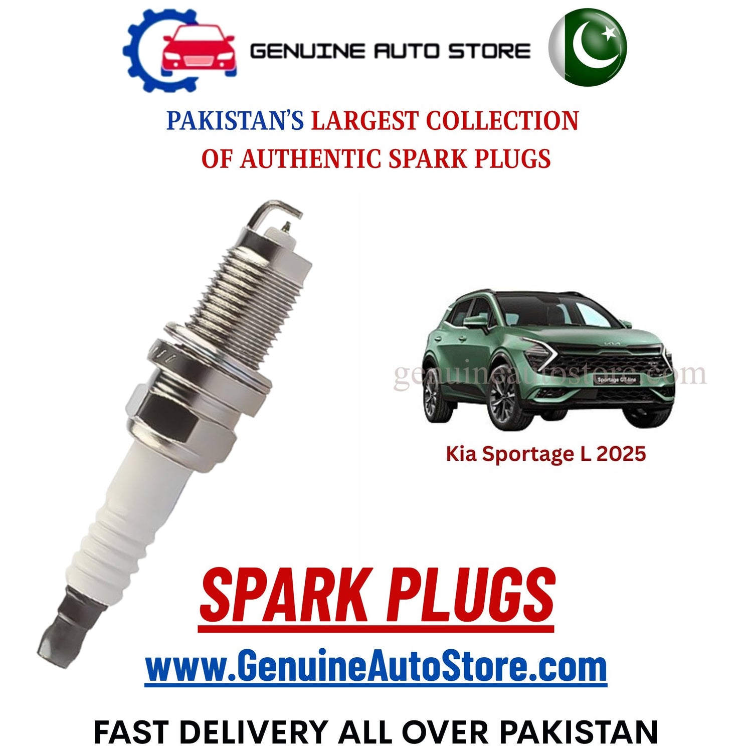 Original Iridium Kia Sportage L 2025 spark plugs in Pakistan