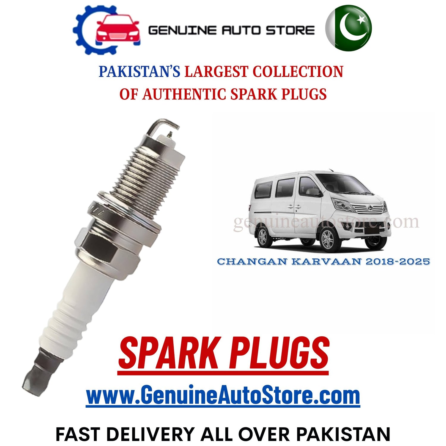 Original Iridium CHANGAN KARVAAN 2018-2025 spark plugs in Pakistan