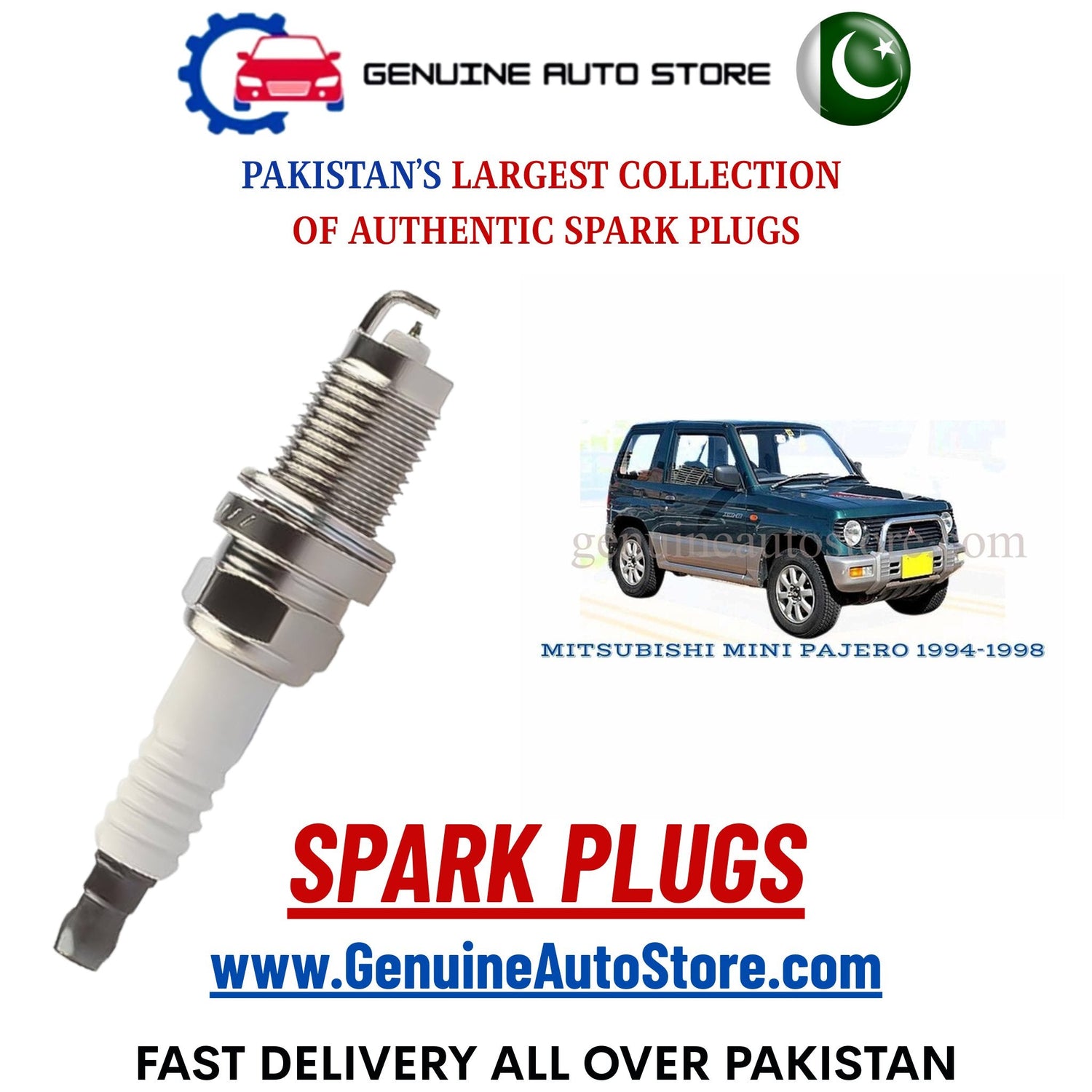 Original Iridium MITSUBISHI MINI PAJERO 1994-1998 spark plugs in Pakistan