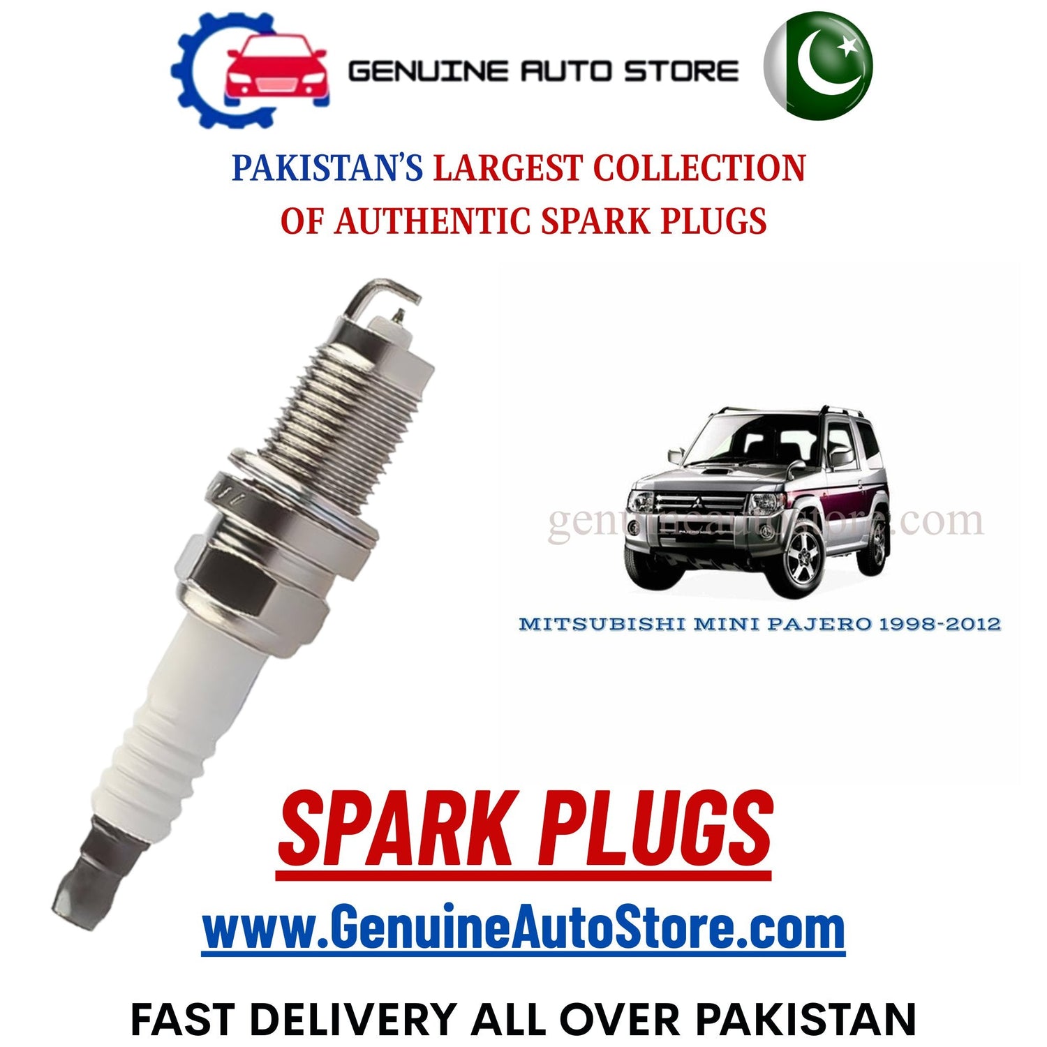 Original Iridium MITSUBISHI MINI PAJERO 1998-2012 spark plugs in Pakistan