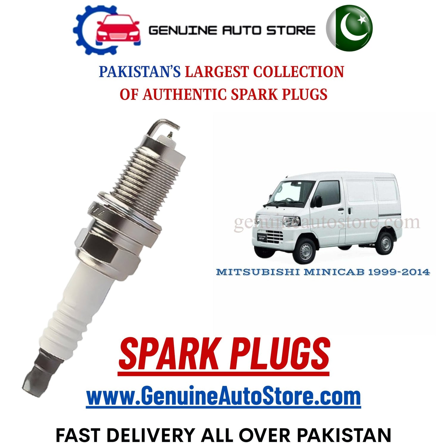 Original Iridium MITSUBISHI MINICAB 1999-2014 spark plugs in Pakistan