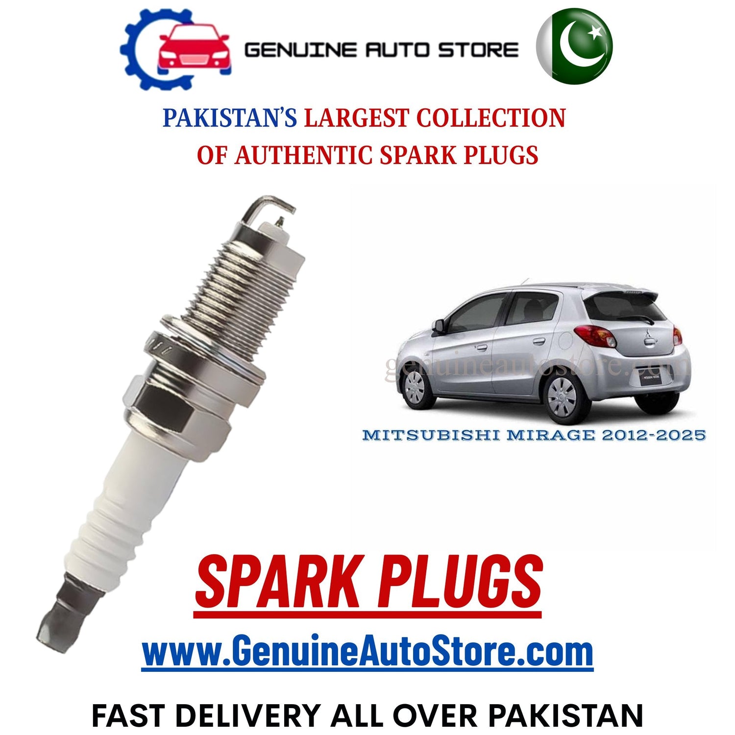Original Iridium MITSUBISHI MIRAGE 2012-2025 spark plugs in Pakistan