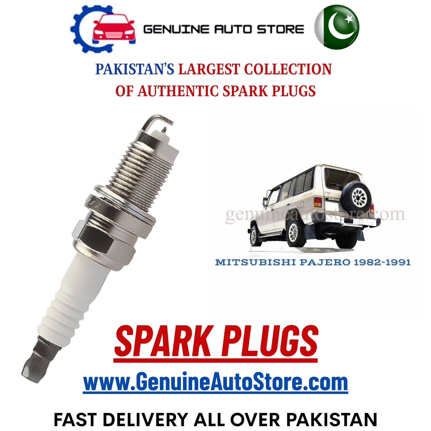 Original Iridium MITSUBISHI PAJERO 1982-1991 spark plugs in Pakistan