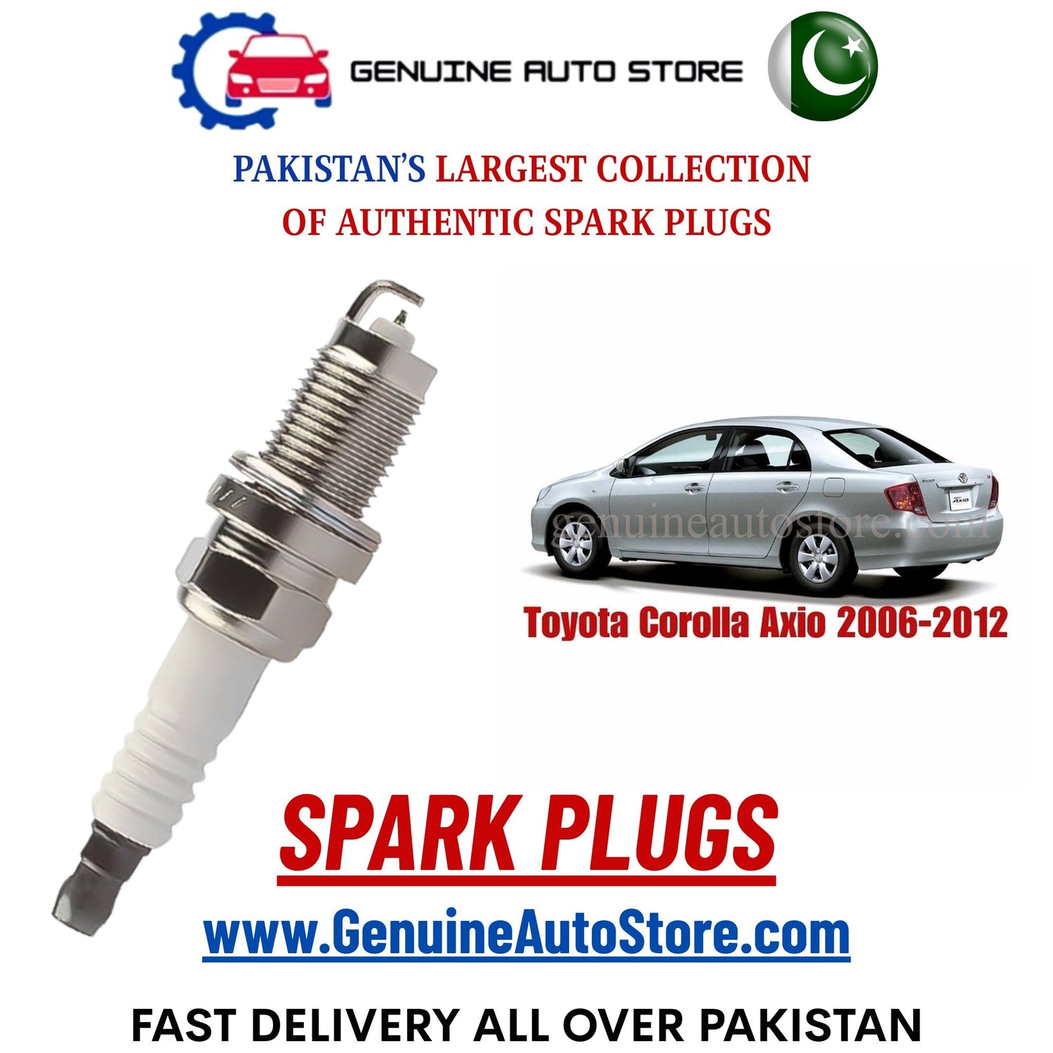 Original Iridium Toyota Corolla Axio 2006-2012 spark plugs in Pakistan
