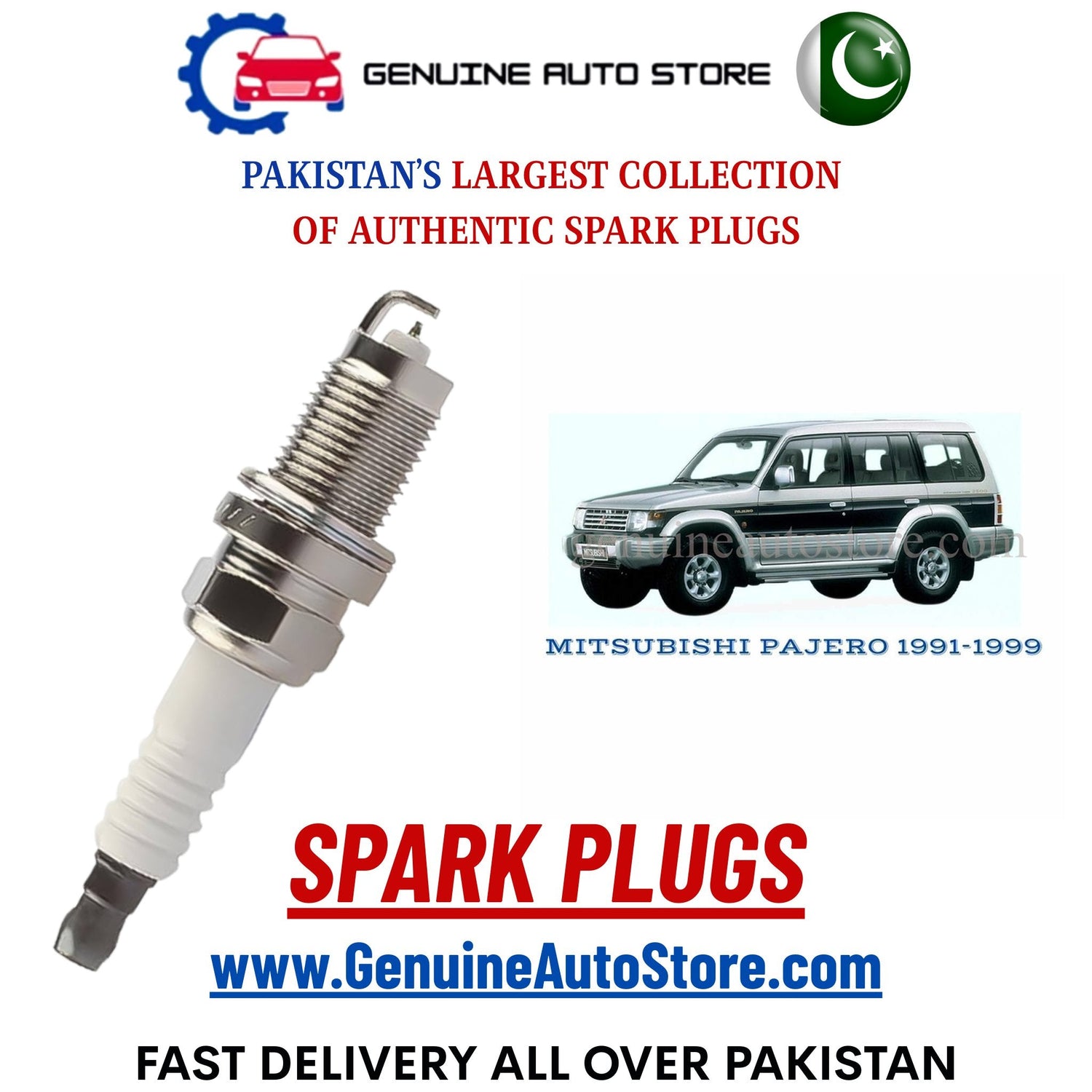 Original Iridium MITSUBISHI PAJERO 1991-1999 spark plugs in Pakistan