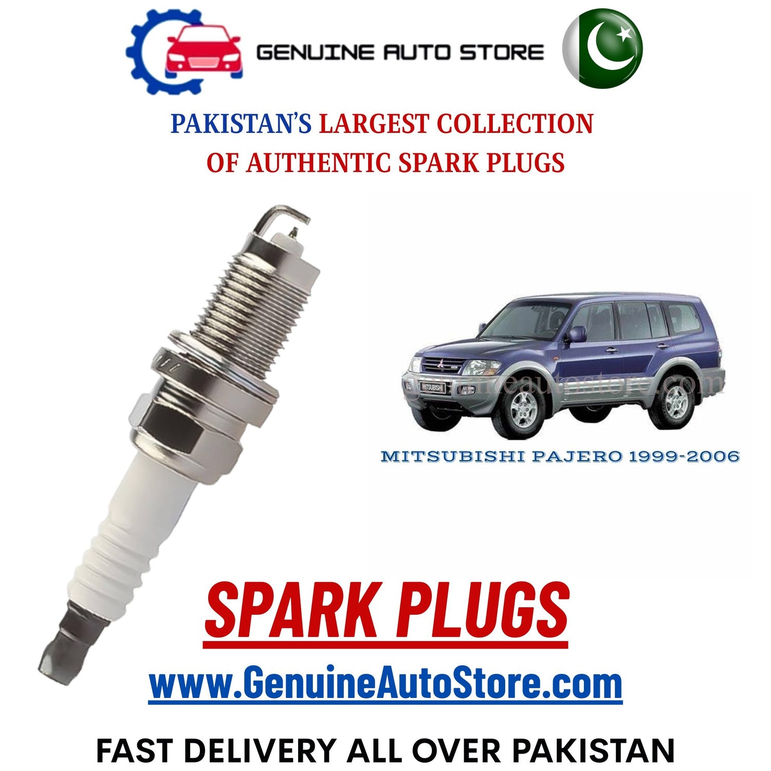 Original Iridium MITSUBISHI PAJERO 1999-2006 spark plugs in Pakistan