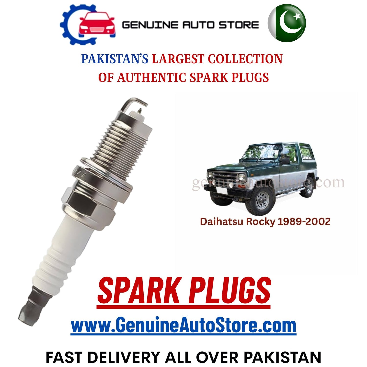 Original Iridium Daihatsu Rocky 1989-2002 spark plugs in Pakistan