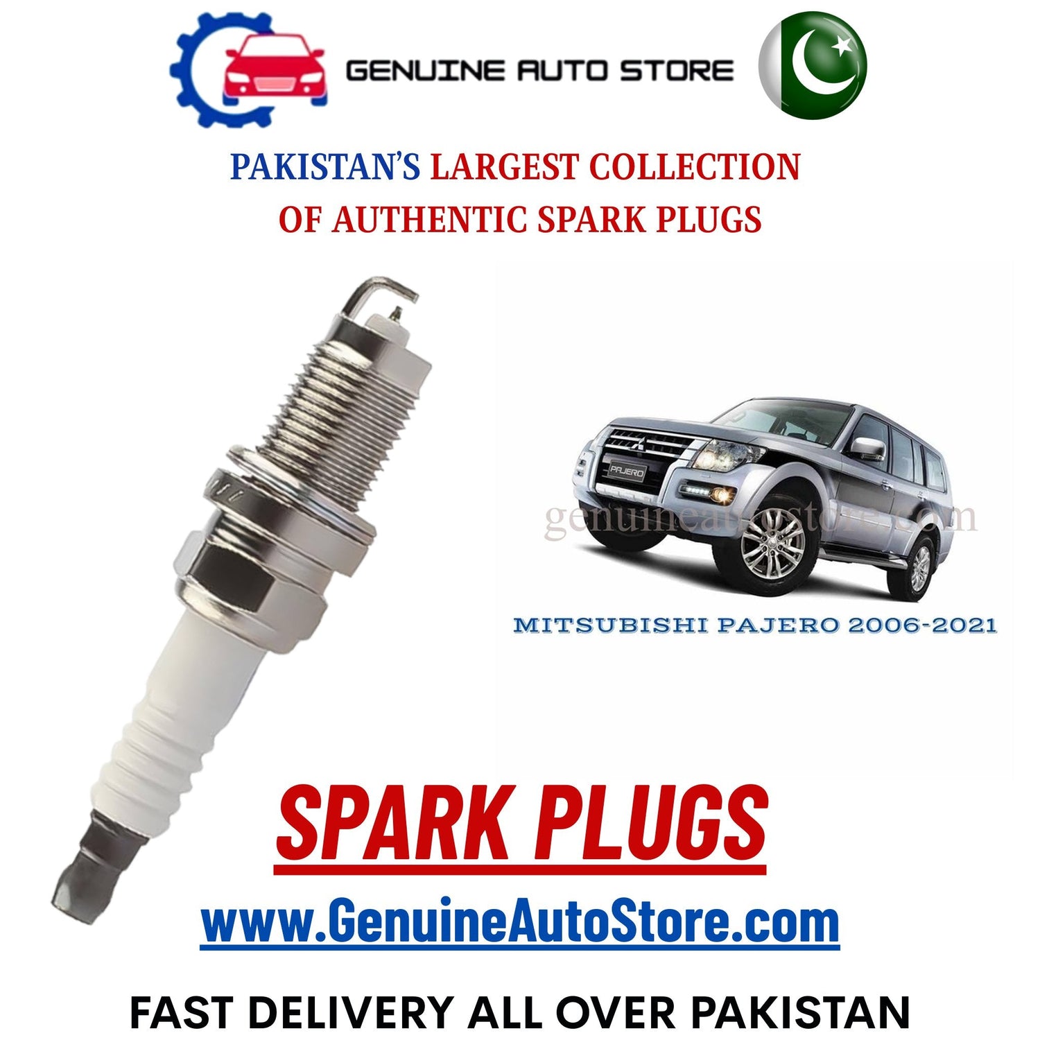 Original Iridium MITSUBISHI PAJERO 2006-2021 spark plugs in Pakistan