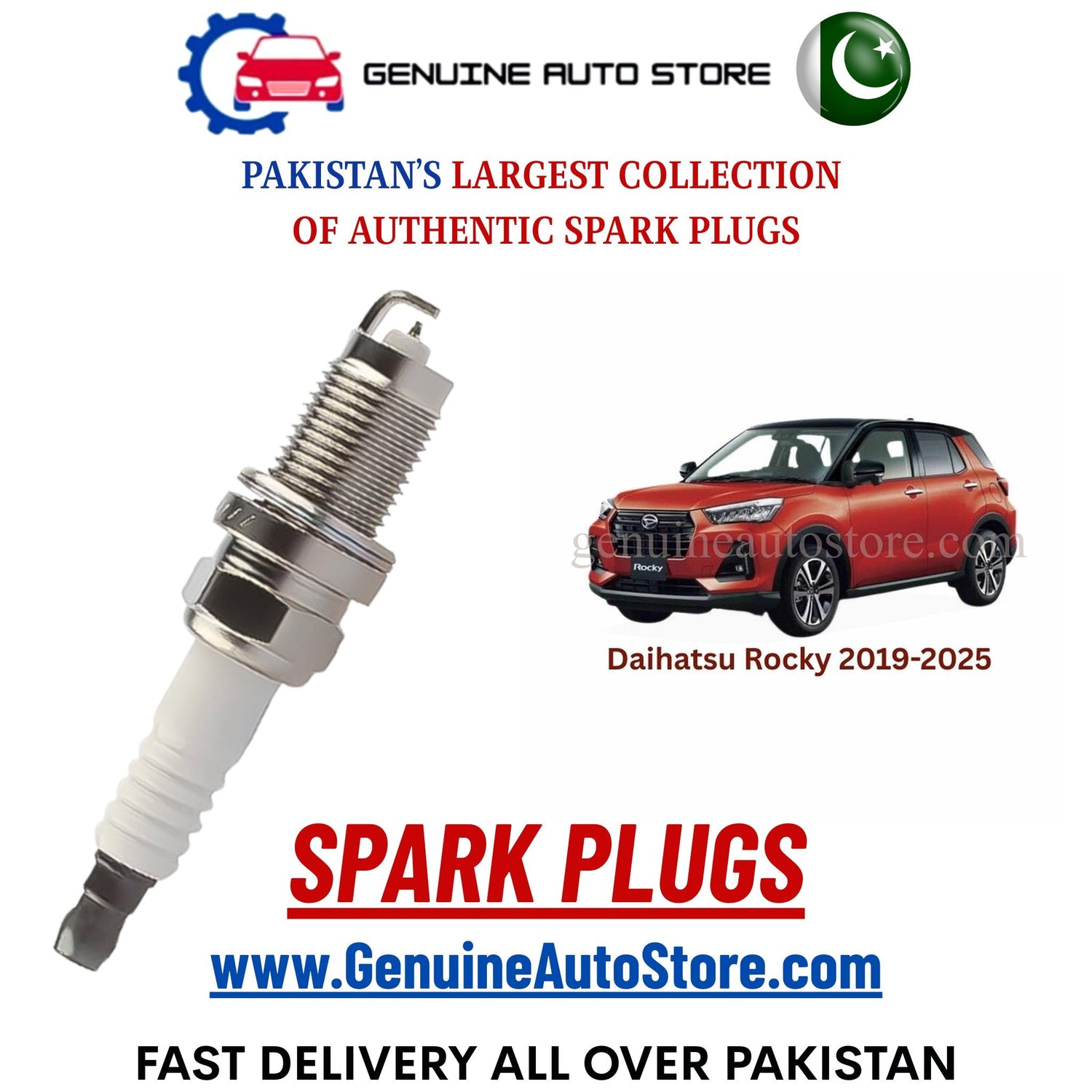 Buy Original Iridium Daihatsu Rocky 2019-2025 Spark Plugs in Pakistan