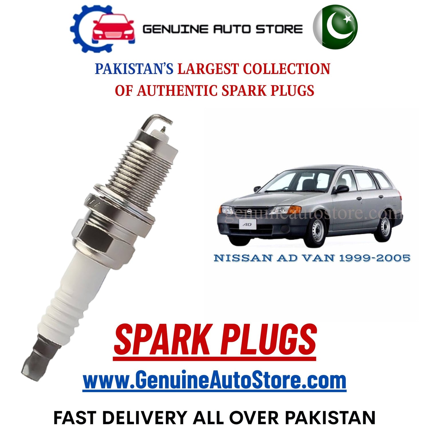 Original Iridium NISSAN AD VAN 1999-2005 spark plugs in Pakistan